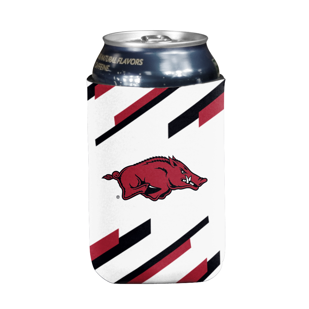 Arkansas Razorbacks Flat Diagonal coozie    