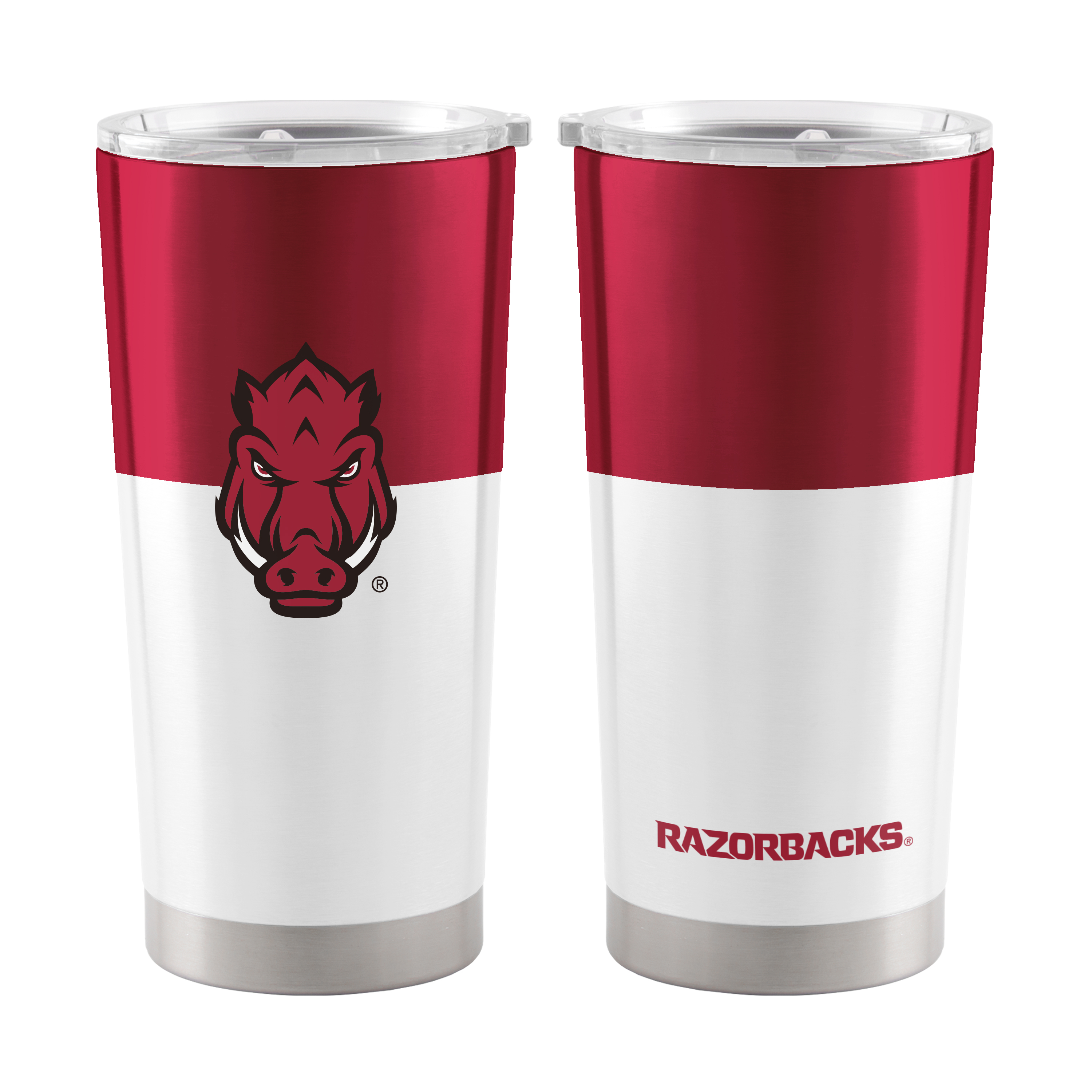 Arkansas Razorbacks 20oz Colorblock Stainless Tumbler    