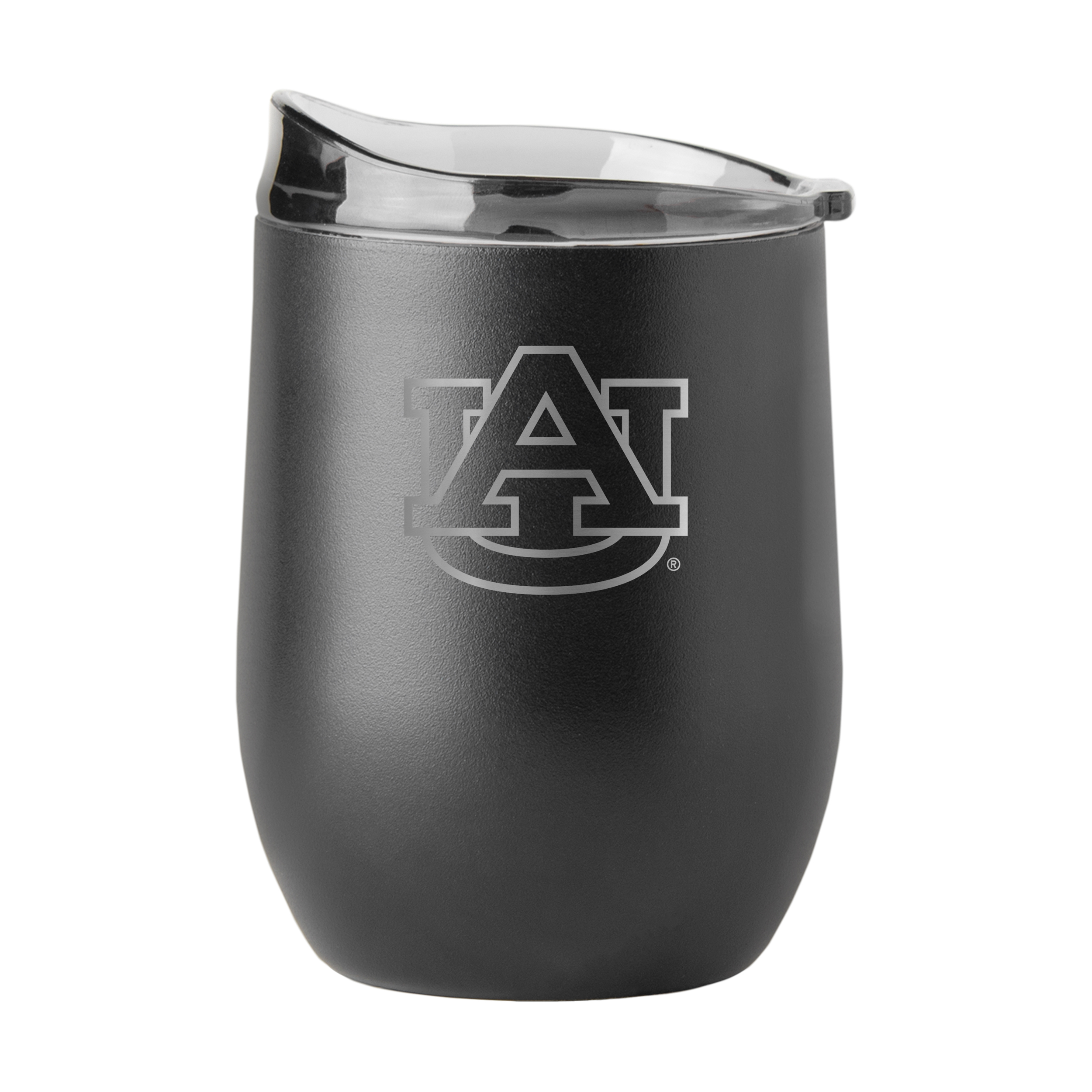 Auburn Tigers GunMetal 16oz Black Powder Curved Beverage    