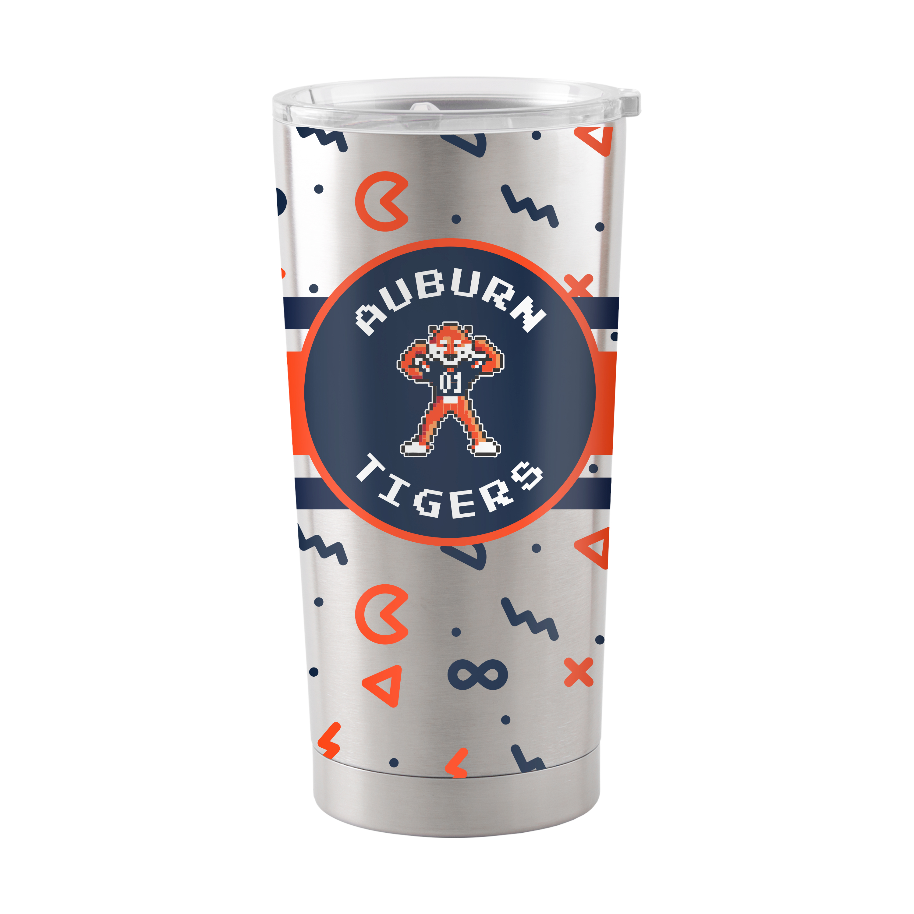 Auburn Tigers 20oz Pixel Tiger Stainless Tumbler    