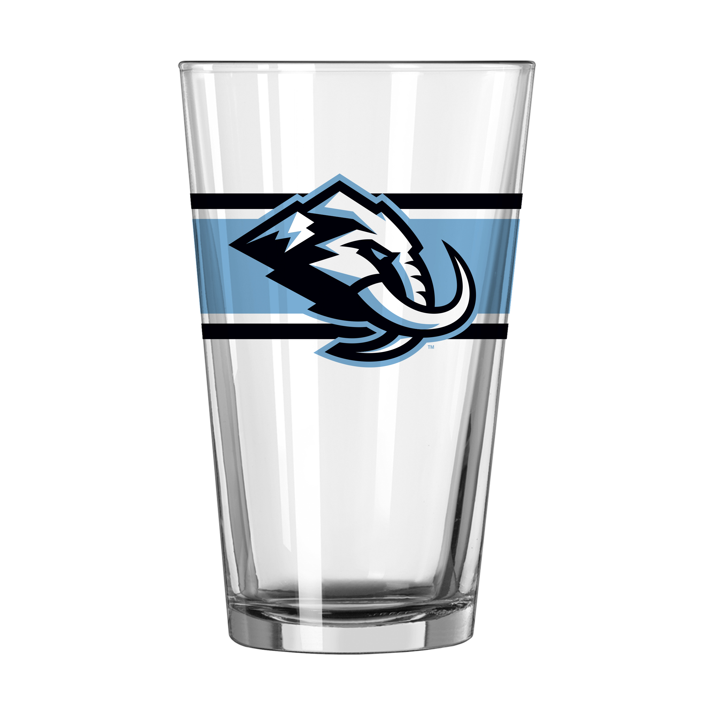 Utah Mammoth 16oz Stripe Pint Glass  