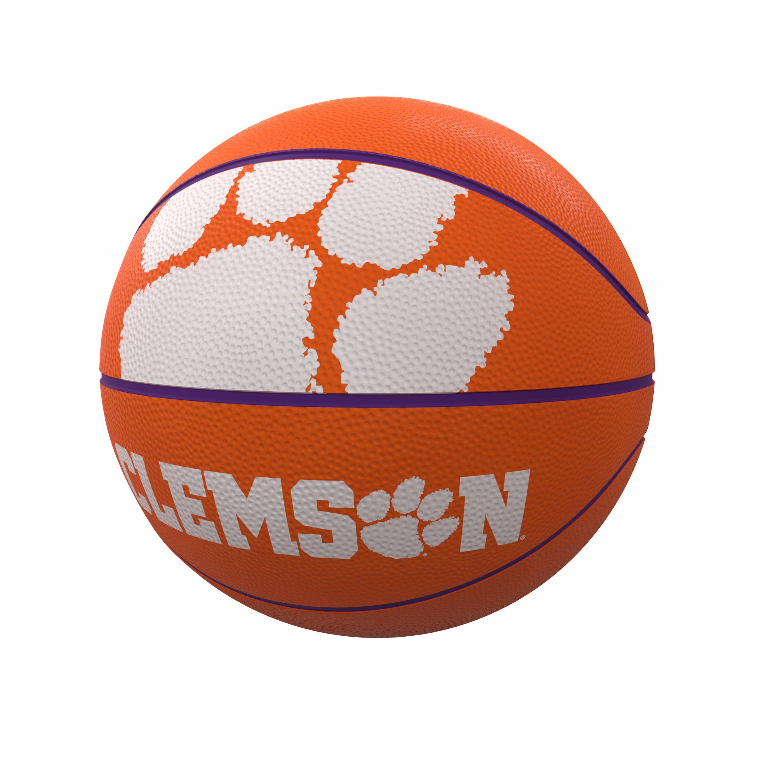 Clemson Tigers Mascot Official-Size Rubber Basketball    
