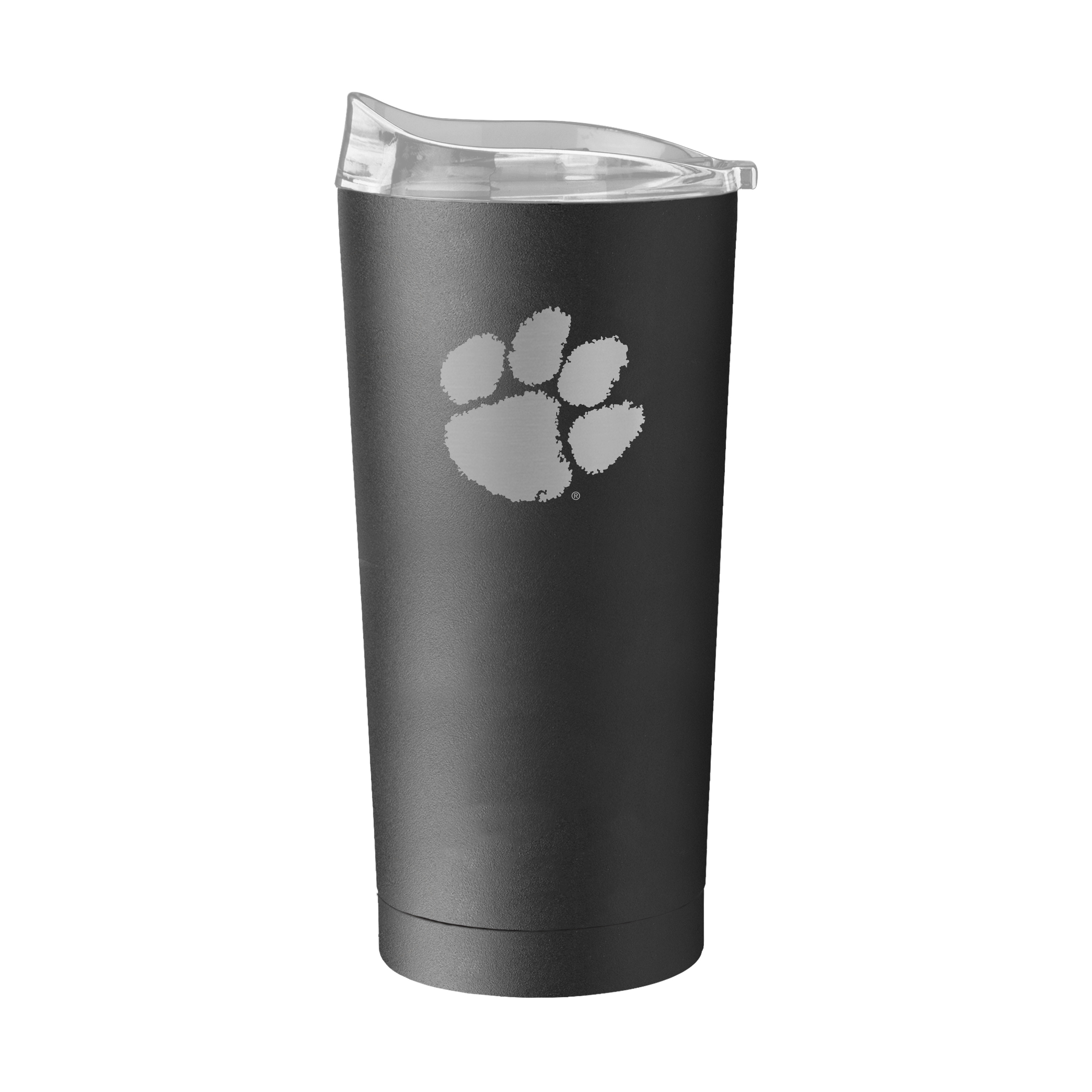 Clemson Tigers 20oz Etch Black Powder Coat Tumbler    