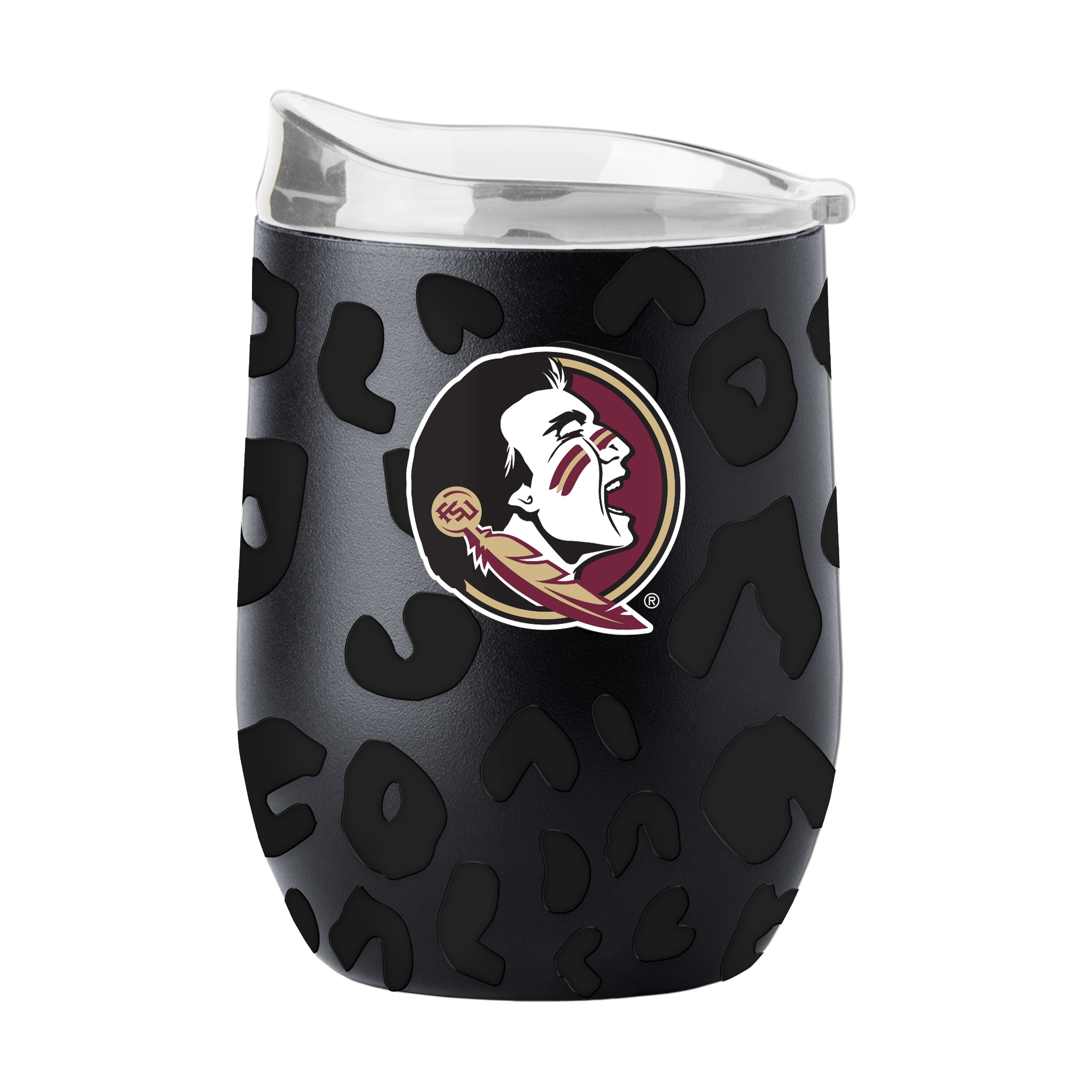 Florida State Sun Devils Leopard 16oz Black Powdercoat Curved Beverage    