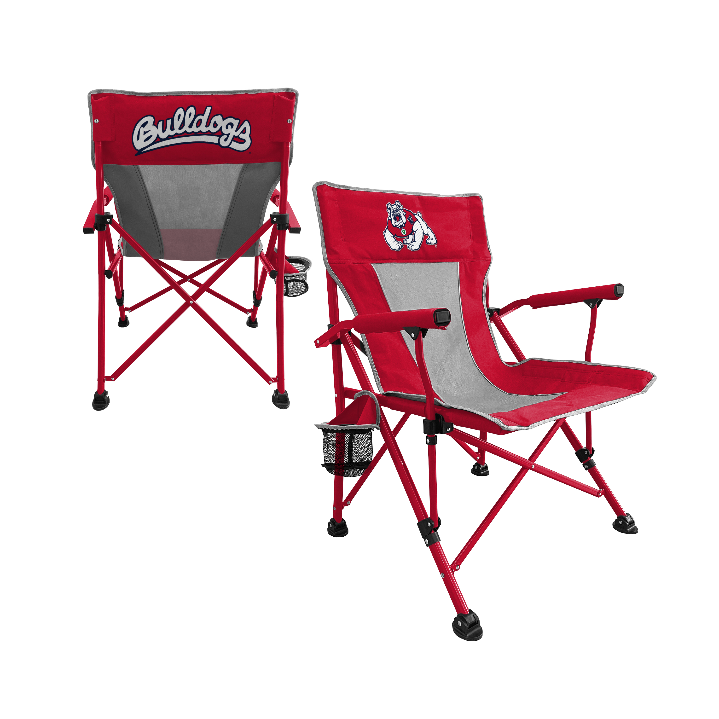 Fresno State Bulldogs Hard Arm Folding Chair - Tailgate - Camping 