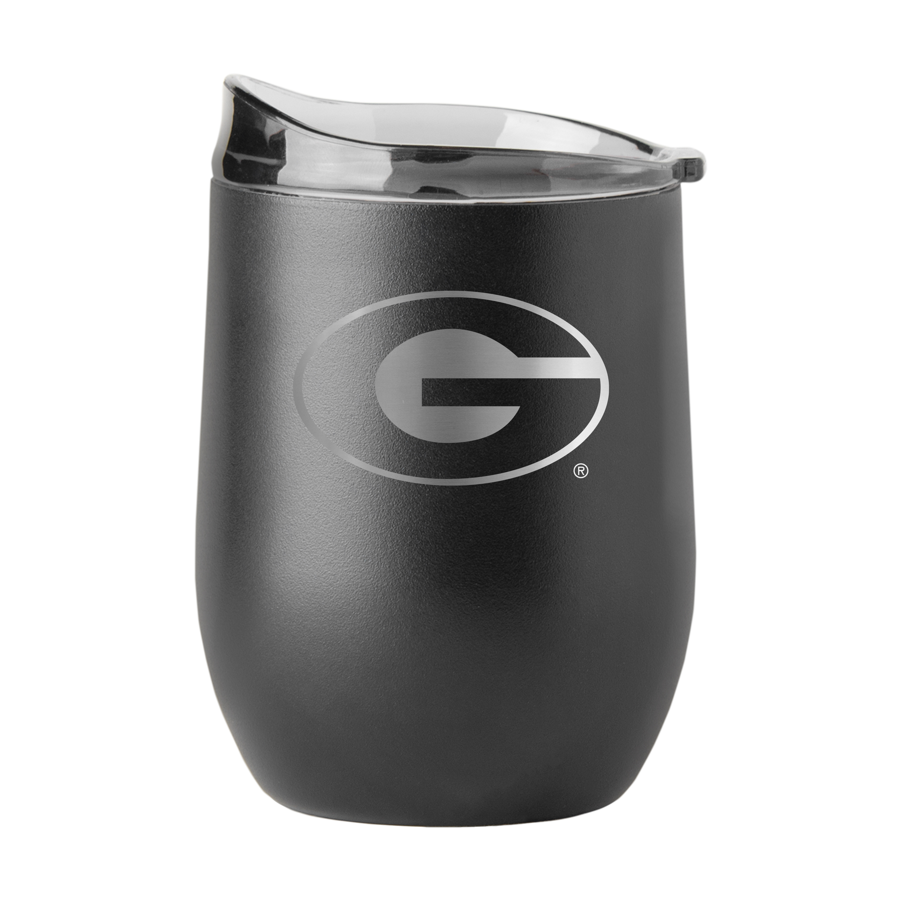 Georgia Bulldogs 16oz Etch Black Powder Coat Curved Beverage  