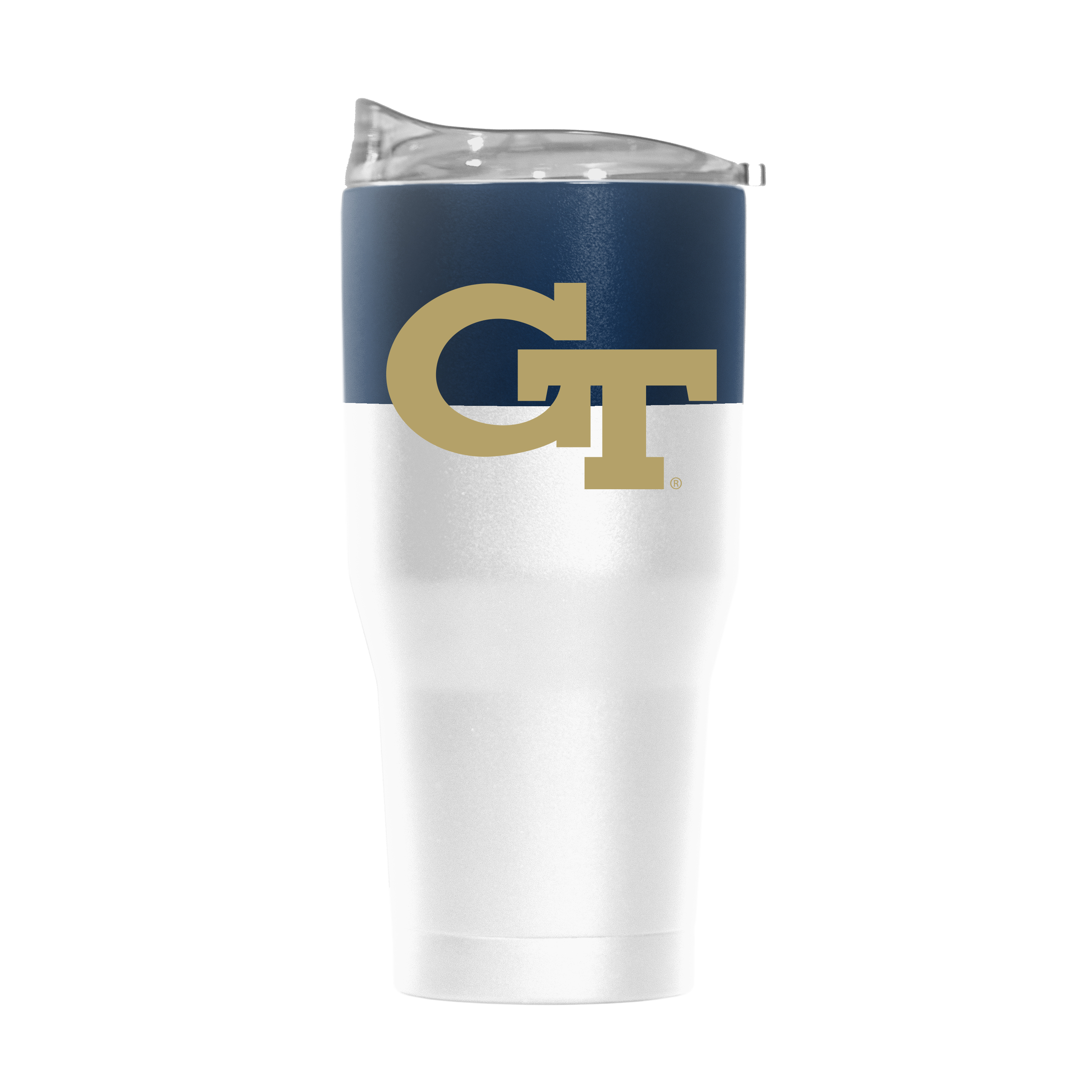Georgia Tech YellowJackets 30oz Colorblock White Powder Coat Tumbler  