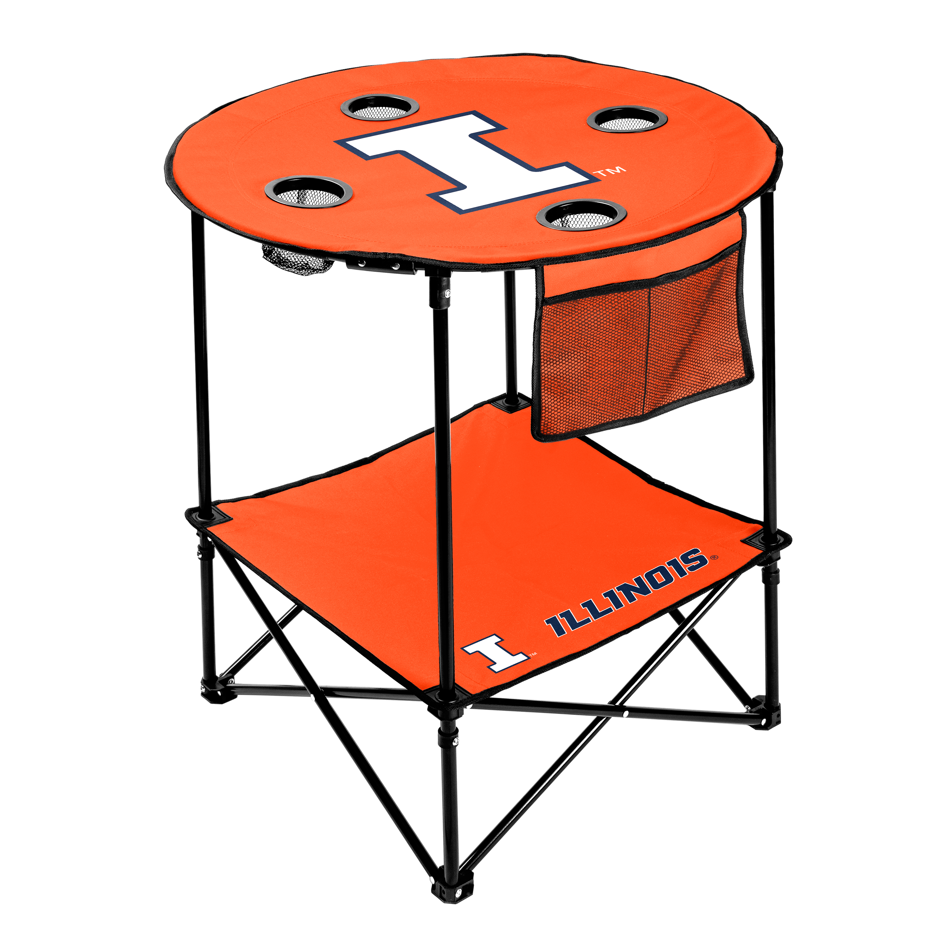 Illinois Fighting Illini Round Table w/ Shelf  