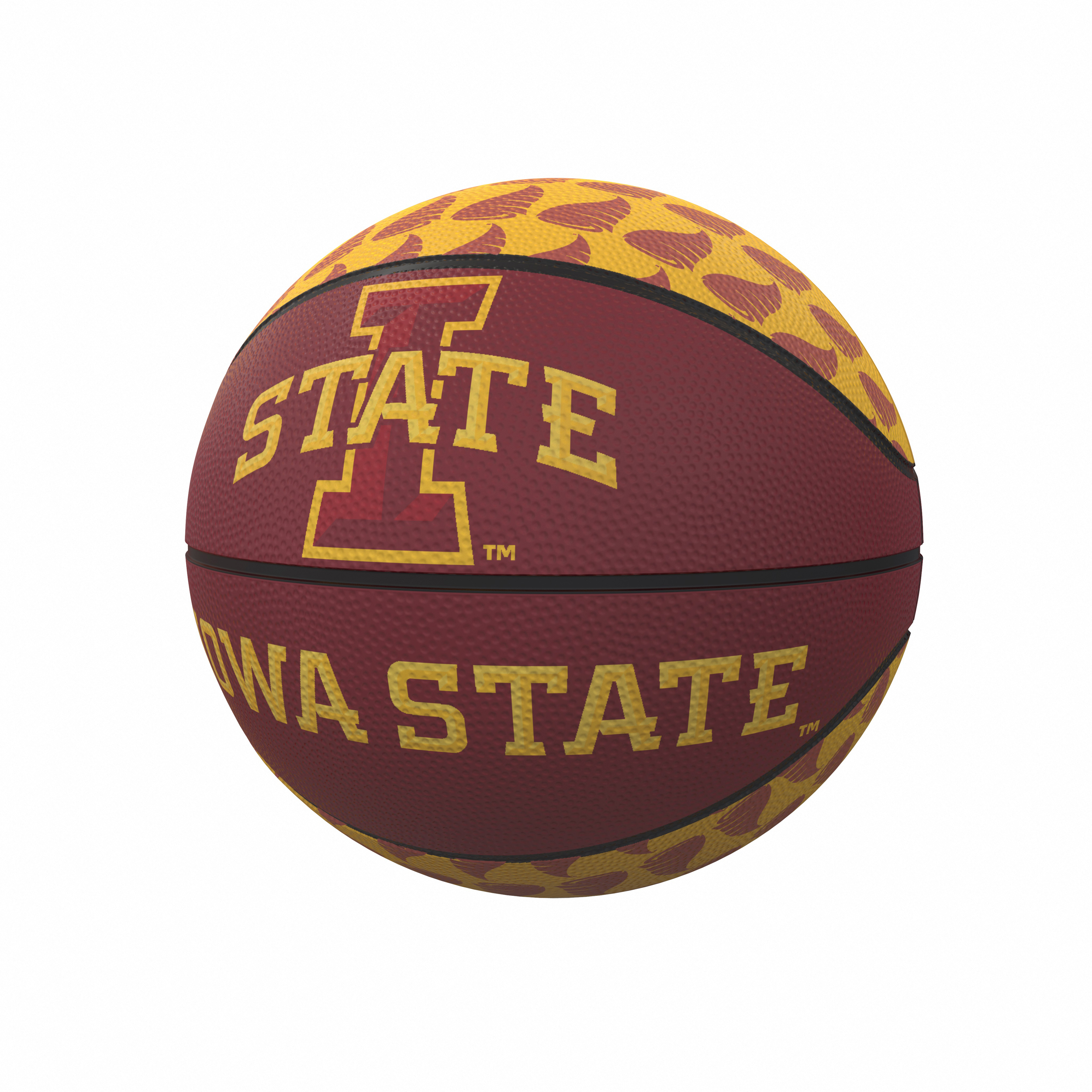 Iowa State Cyclones Repeating Logo Mini-Size Rubber Basketball  
