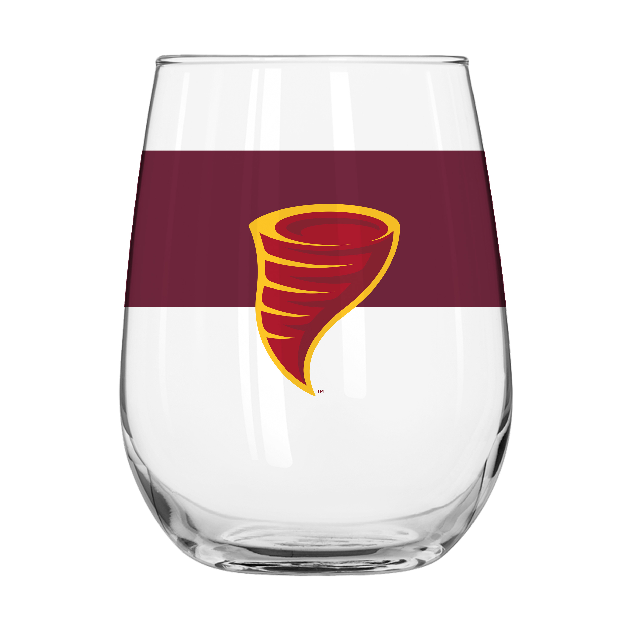 Iowa State Cyclones 16oz Color Block Curved Beverage Glass  