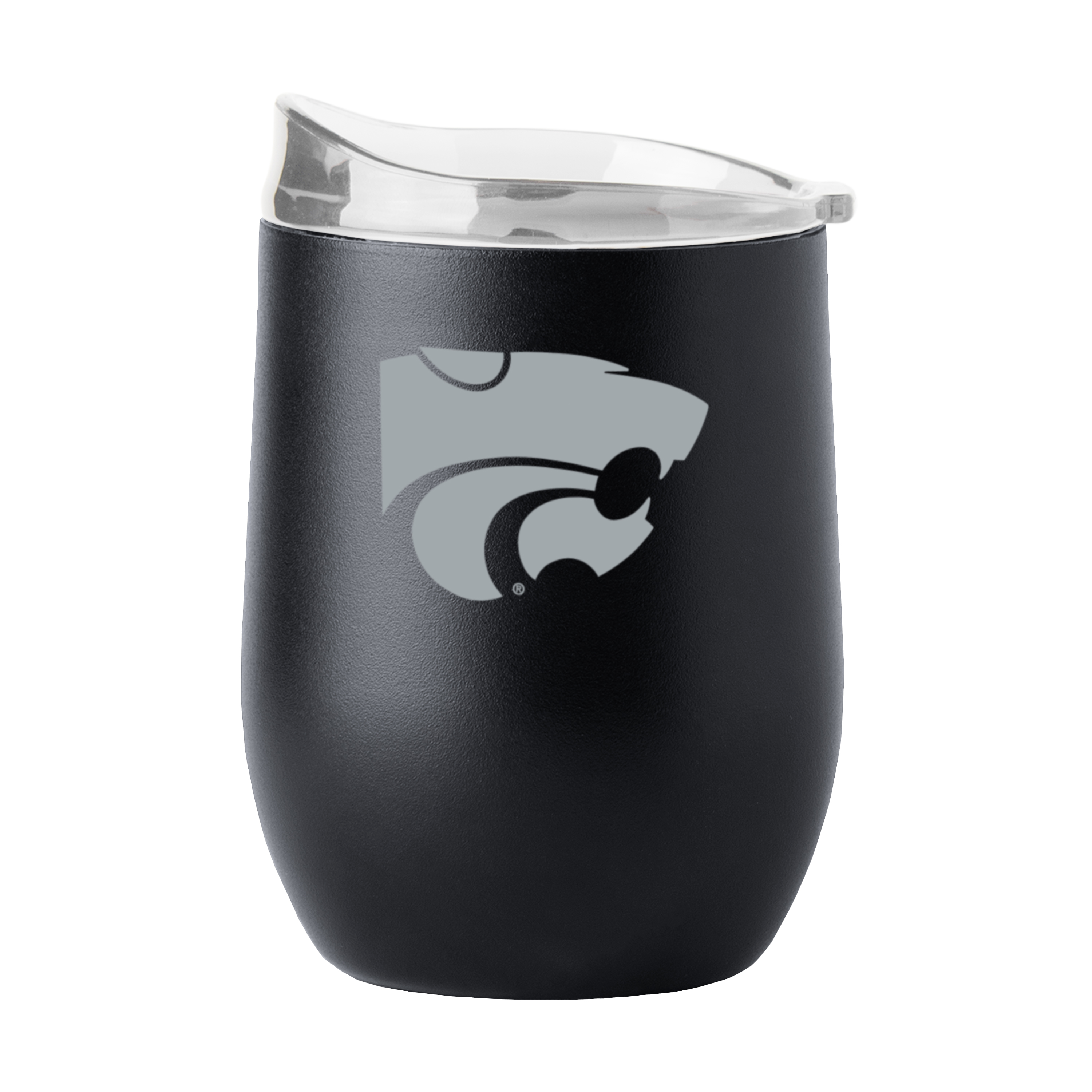 Kansas State Wildcats 16oz Black Etch Powder Coat Curved Bev  