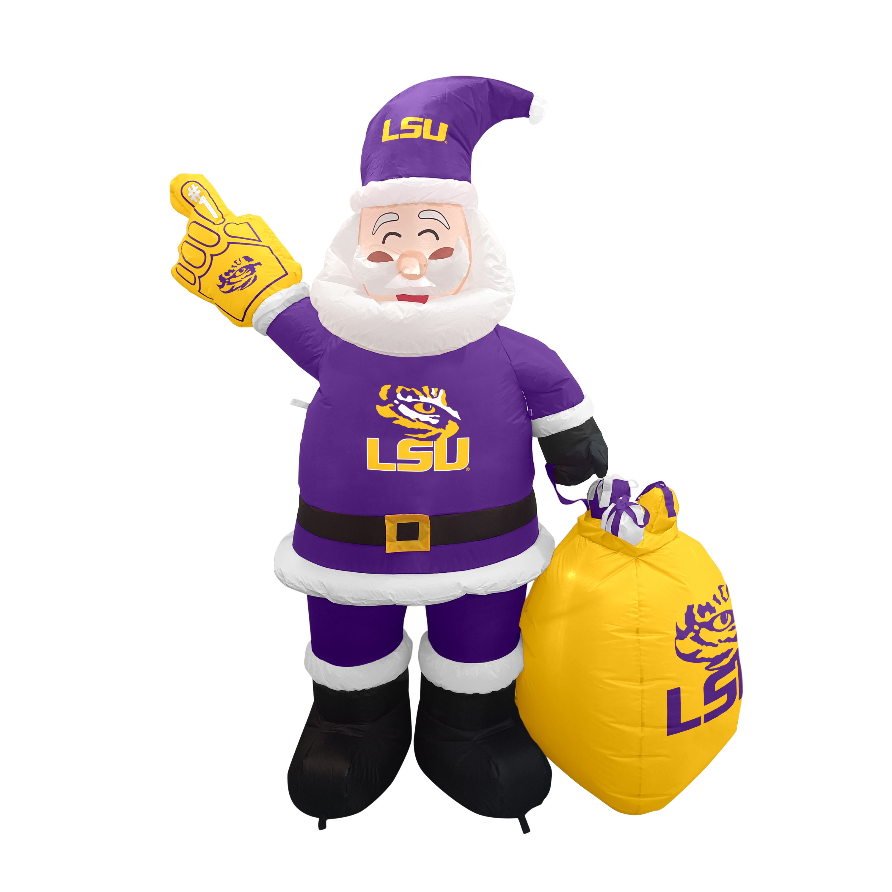 LSU Tigers Yard Inflatable Santa Claus  