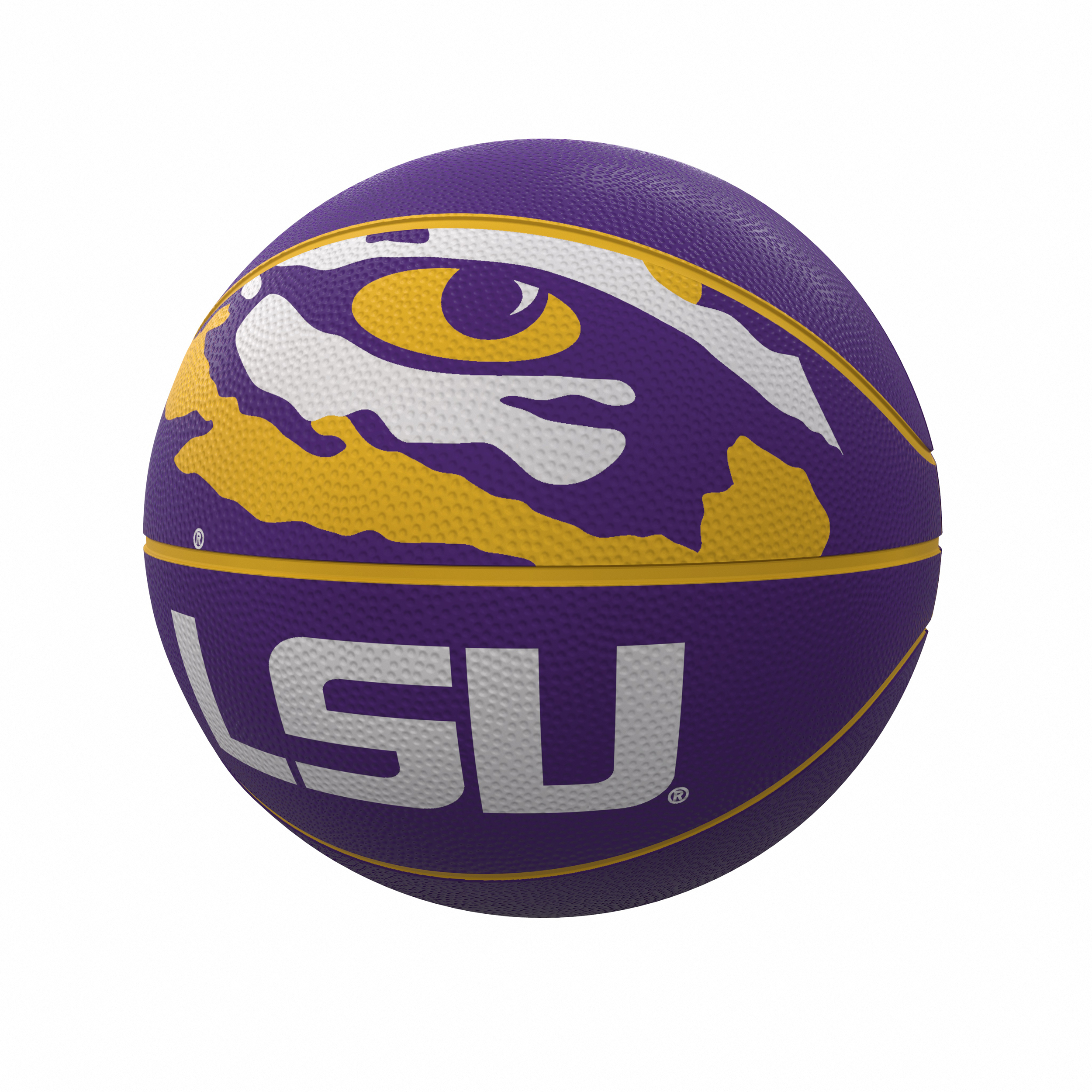 LSU Tigers Mascot Official-Size Rubber Basketball  