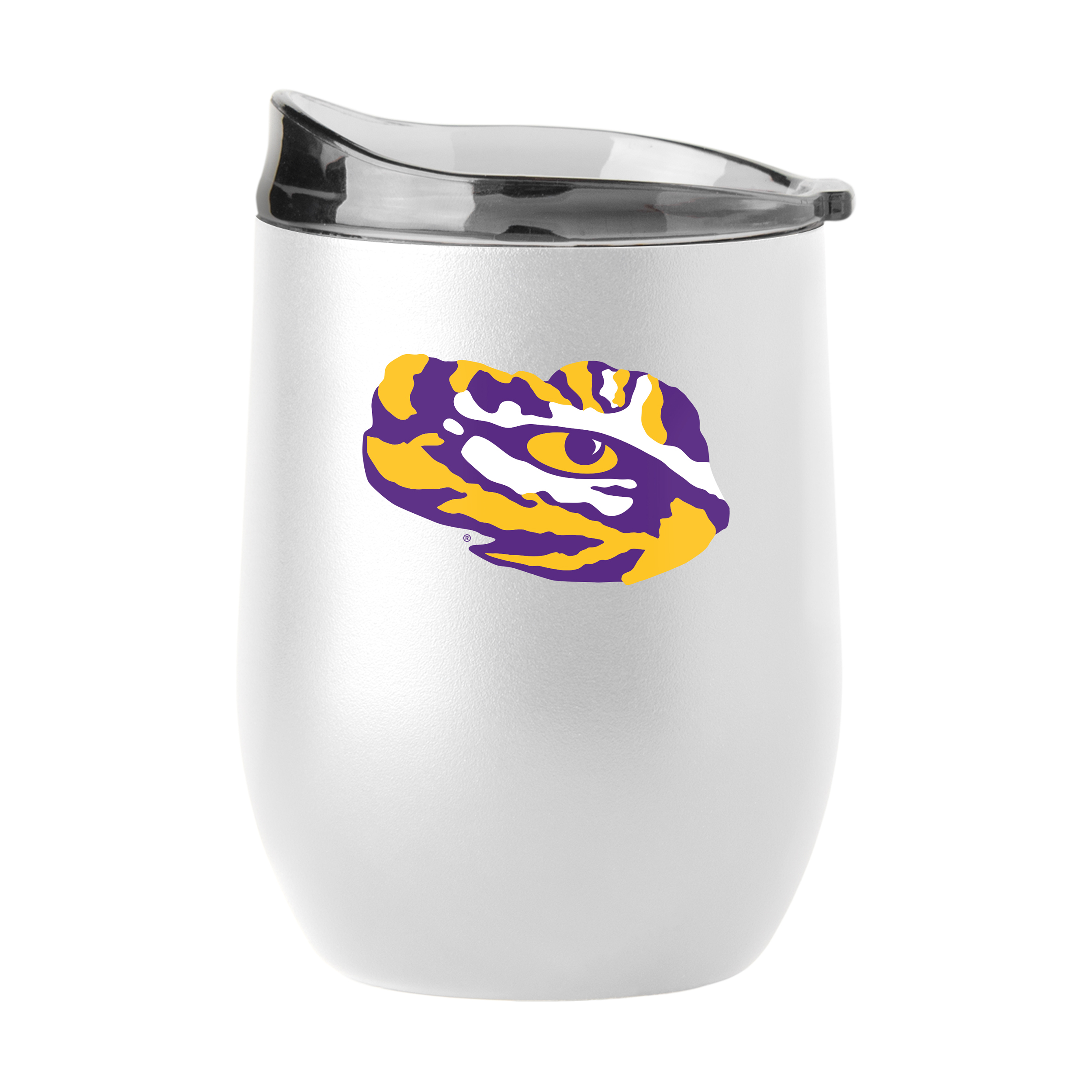 LSU Tigers 16oz Swagger White Powder Coat Curved Beverage  