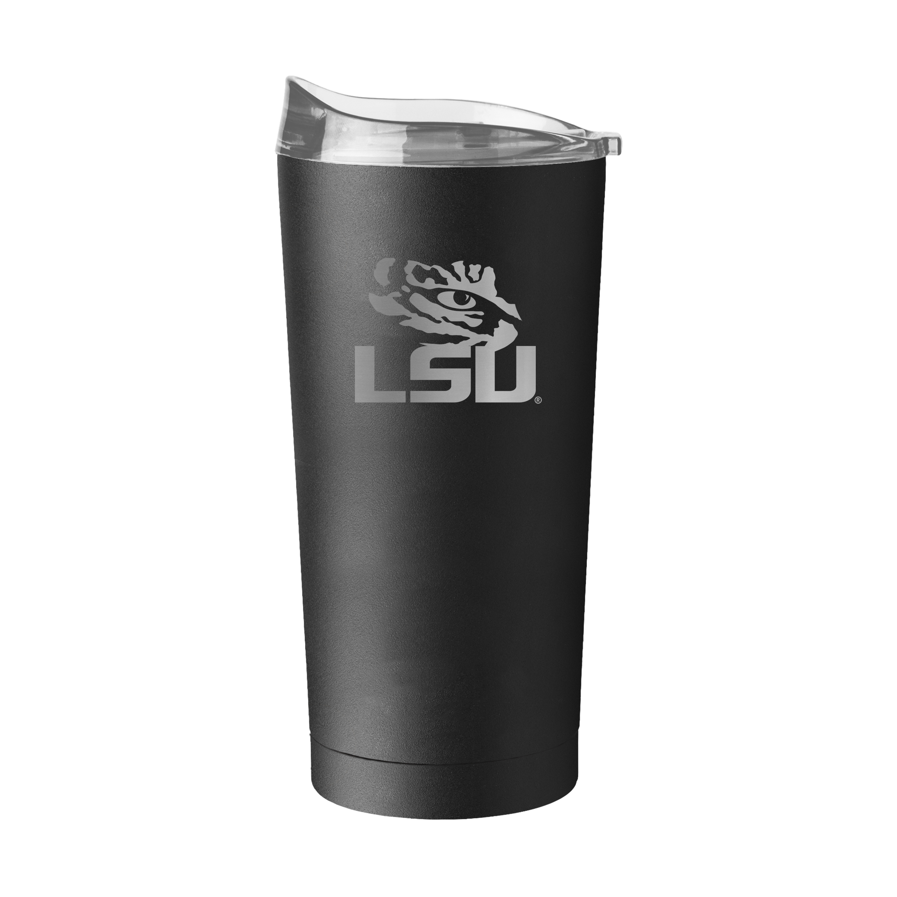 LSU Tigers 20oz Etch Black Powder Coat Tumbler  
