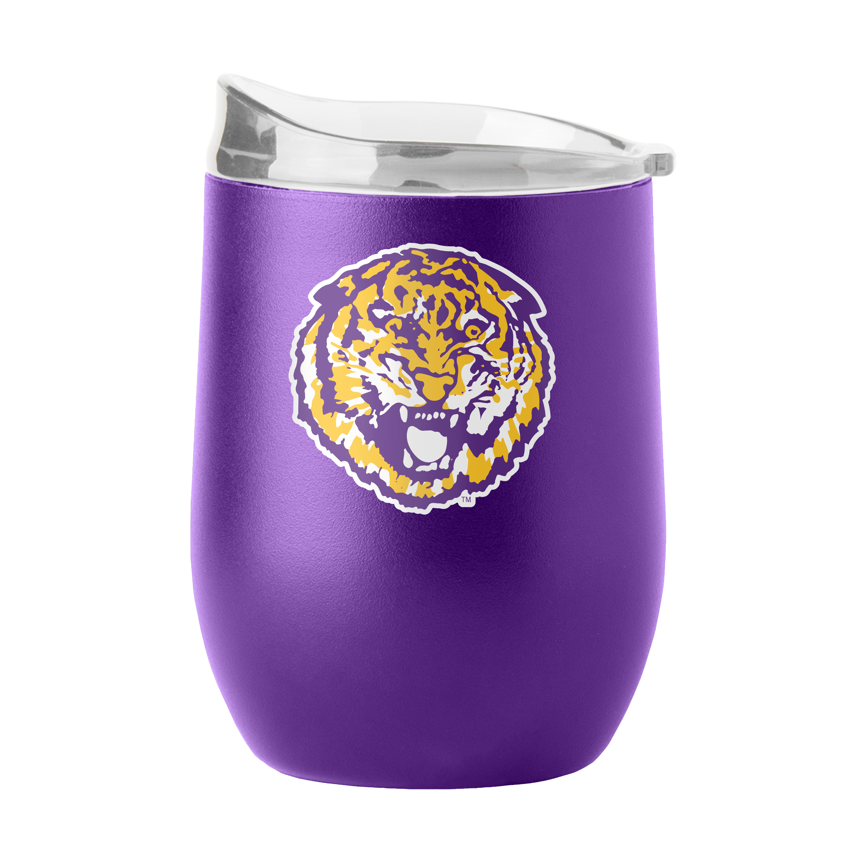 LSU Tigers Vault 16oz Powder Coat Curved Beverage  