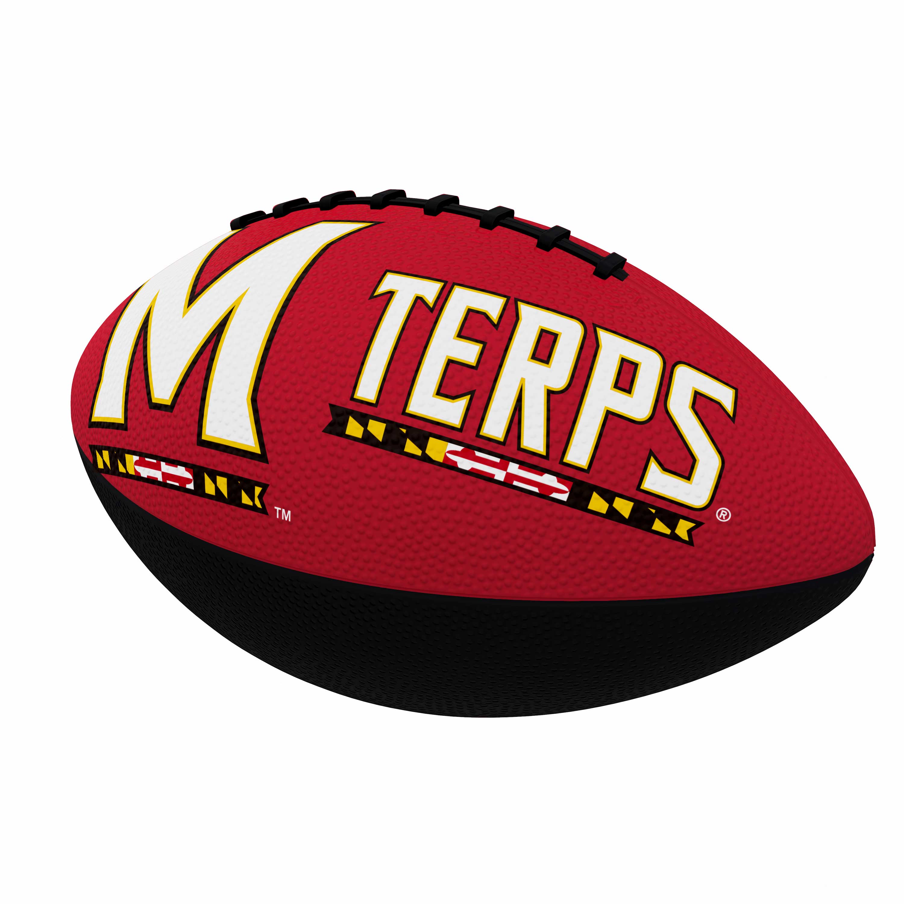 Maryland Terrapins Combo Logo Junior-Size Rubber Football  