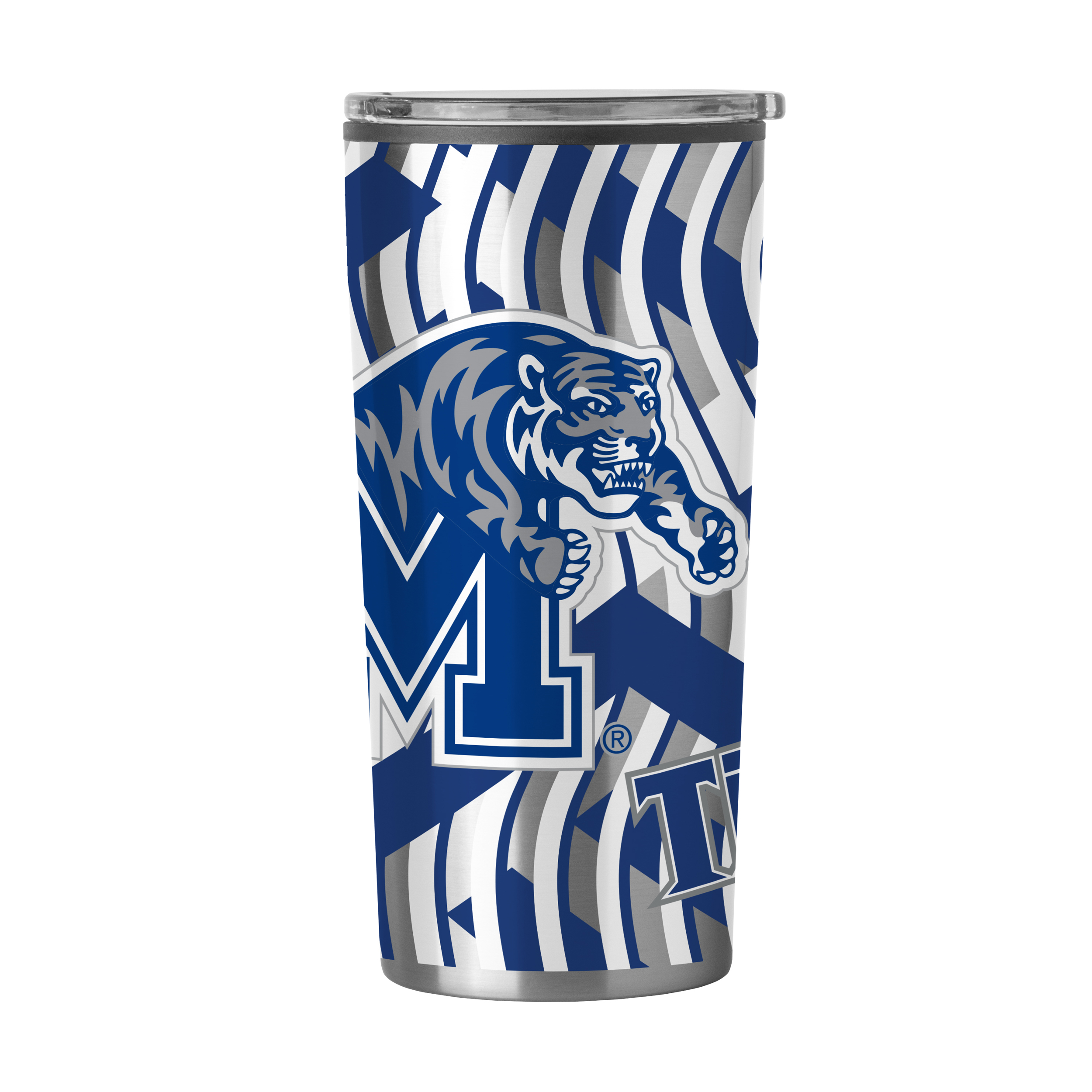 Memphis Tigers 20oz Flex Plastic Wall Stainless  