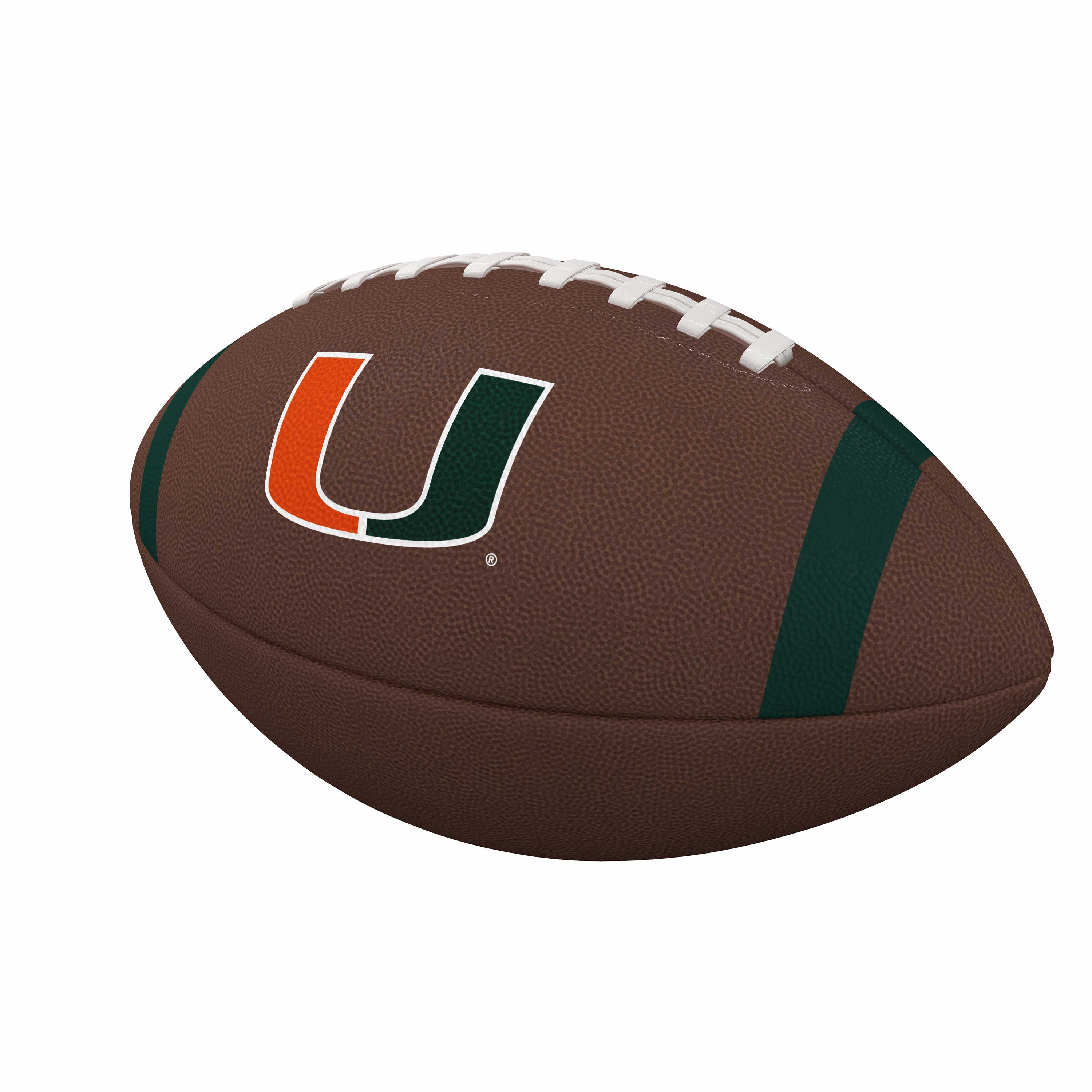 Miami Hurricanes Team Stripe Official-Size Composite Football  