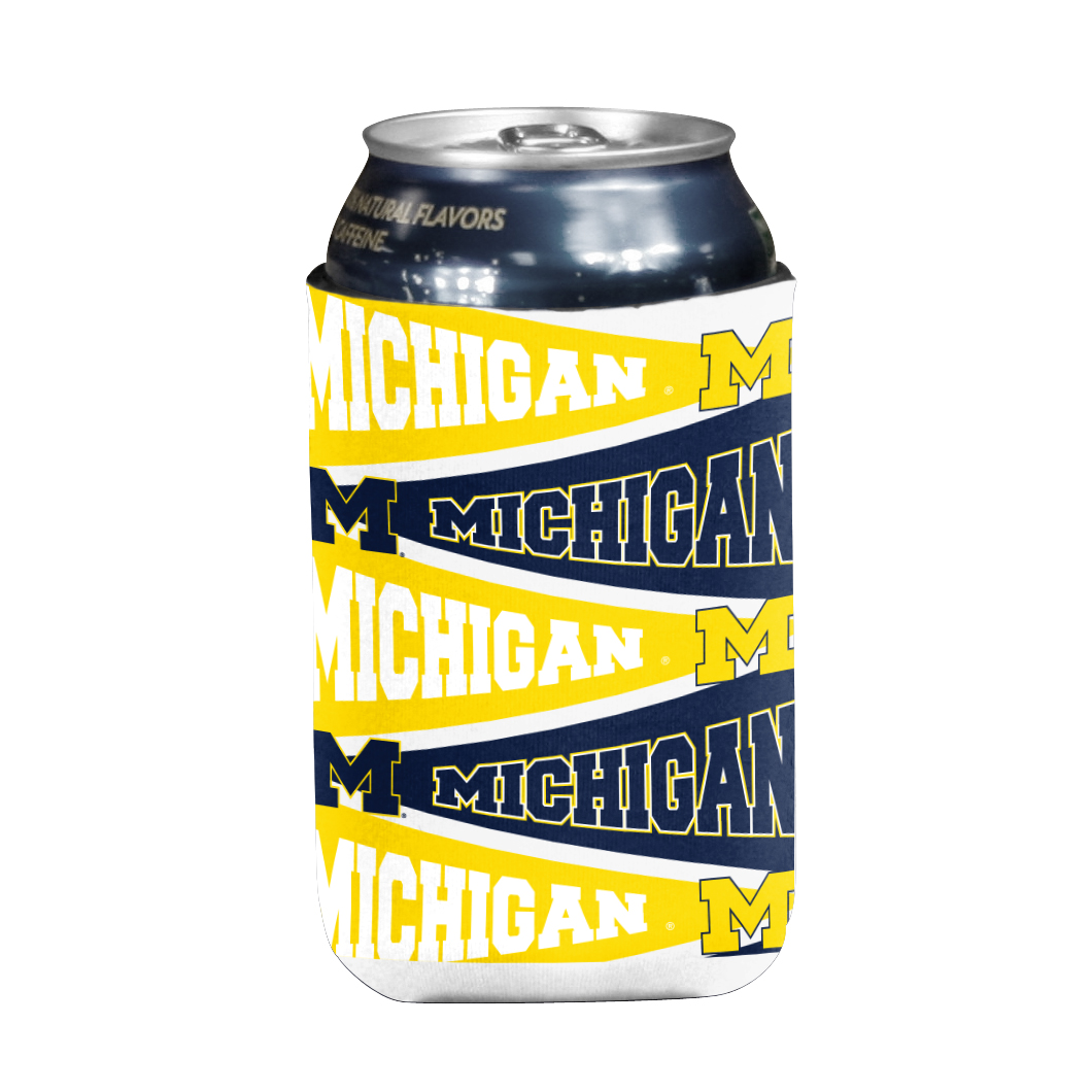Michigan Wolverines Insulated Pennant Can Sleeve  