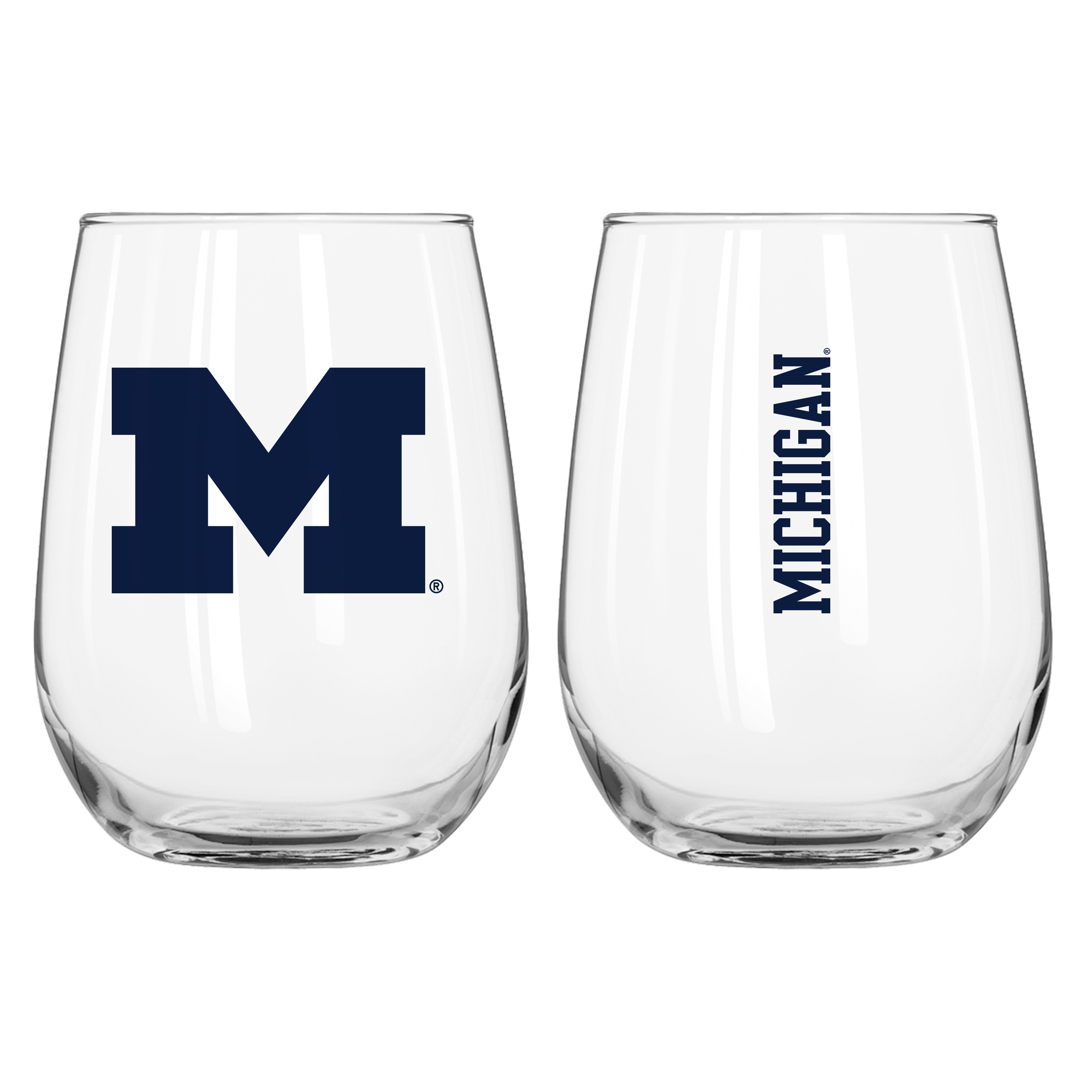 Michigan Wolverines 16oz Gameday Curved Beverage Glass  