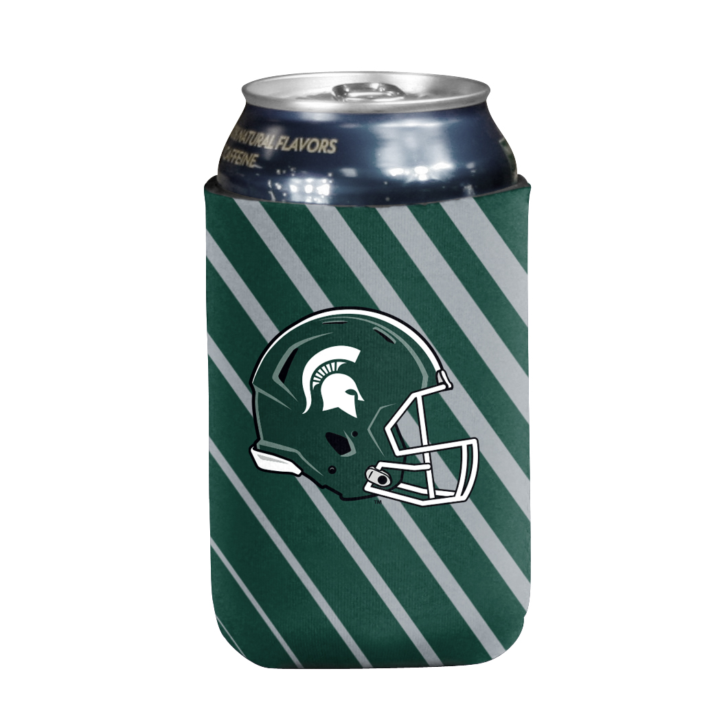 Michigan State Spartans Flat Diagonal Stripes coozie  