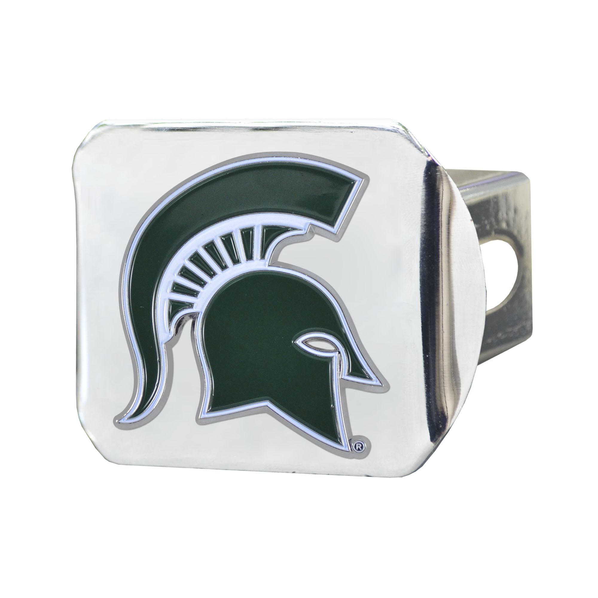 Michigan State Spartans Color on Chrome Hitch Cover  