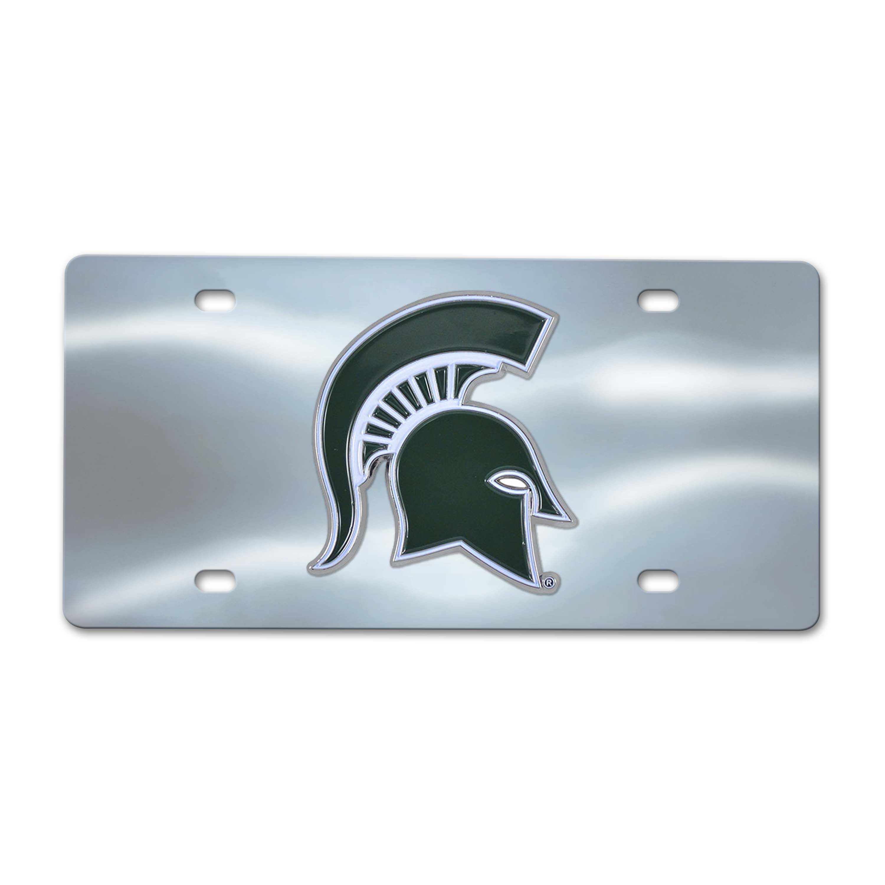 Michigan State Spartans Chrome Diecast License Plate  