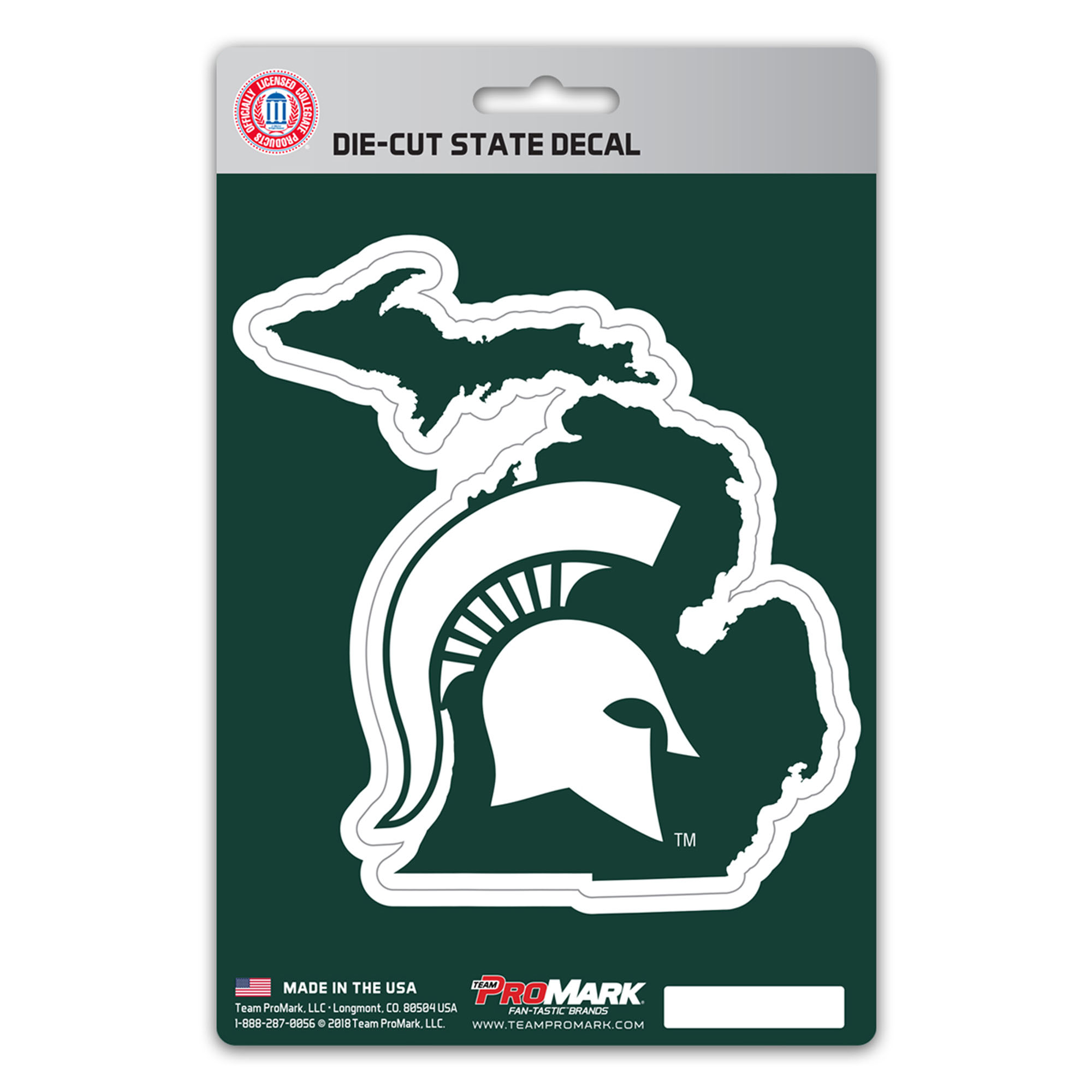 Michigan State Spartans State Shape Decal  