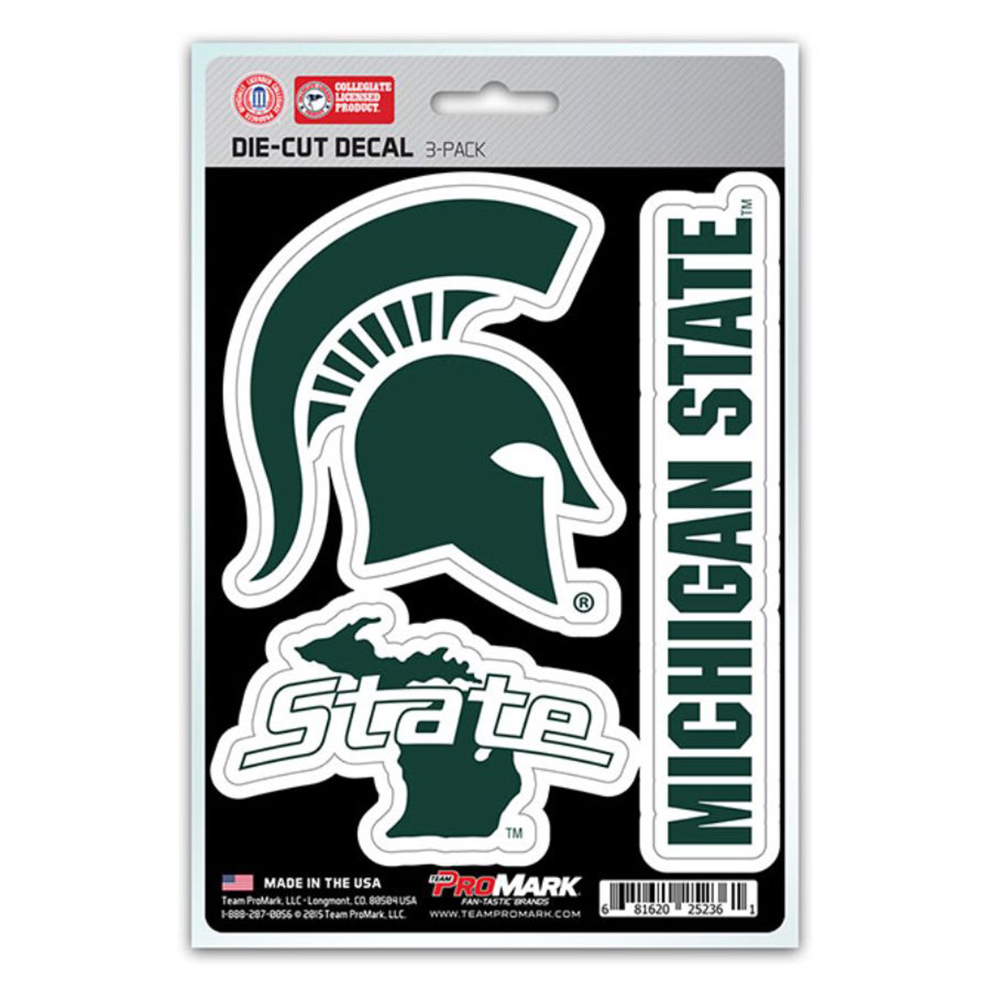 Michigan State Spartans Decal 3-pk  