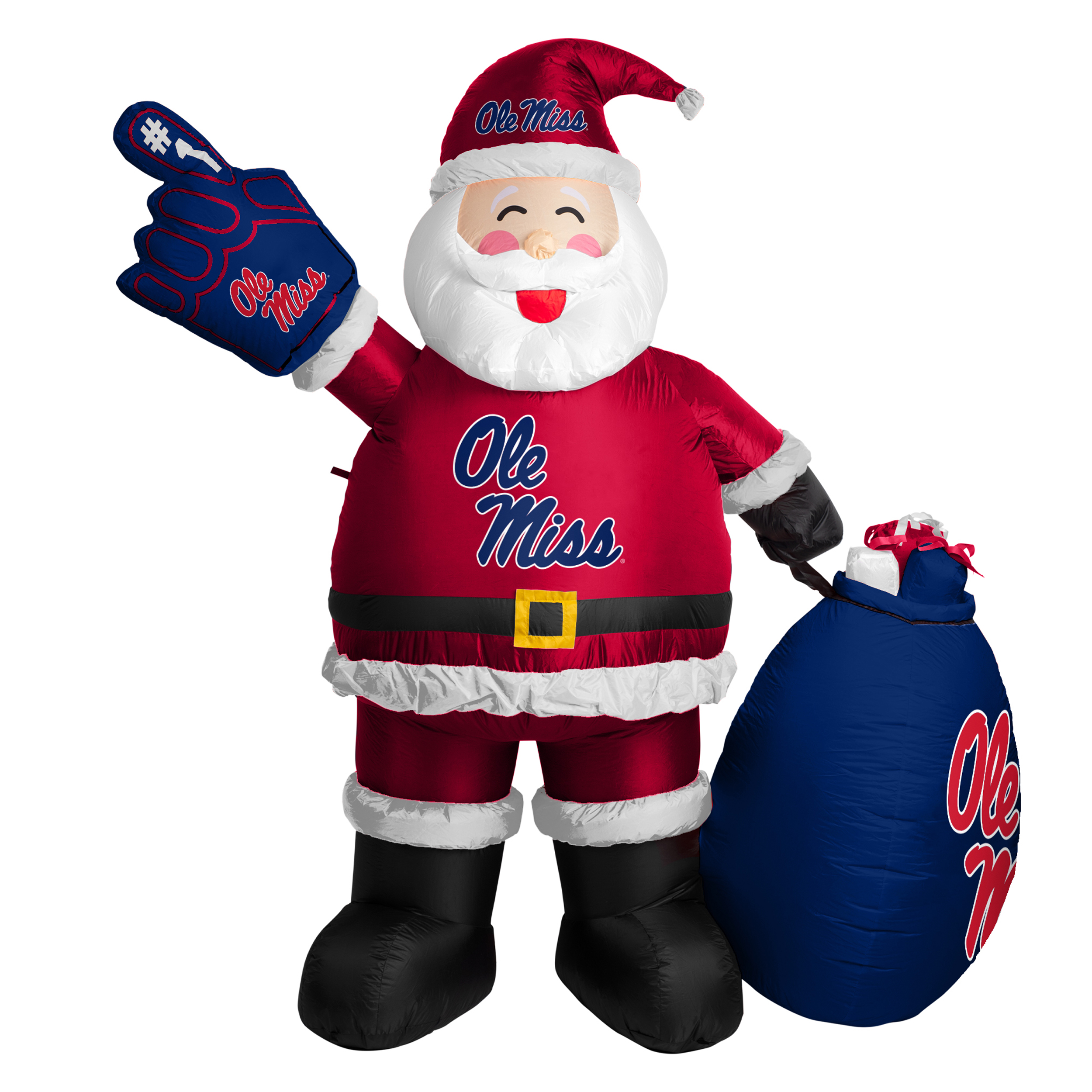 Ole Miss MIssissippi Rebels Santa Claus Yard Inflatable  