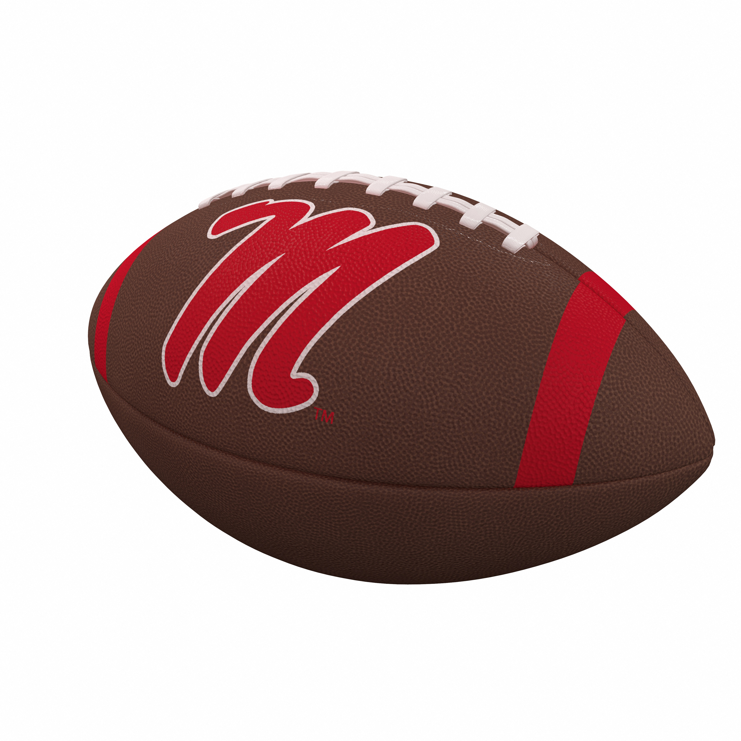 Ole Miss MIssissippi Rebels Team Stripe Official-Size Composite Football  