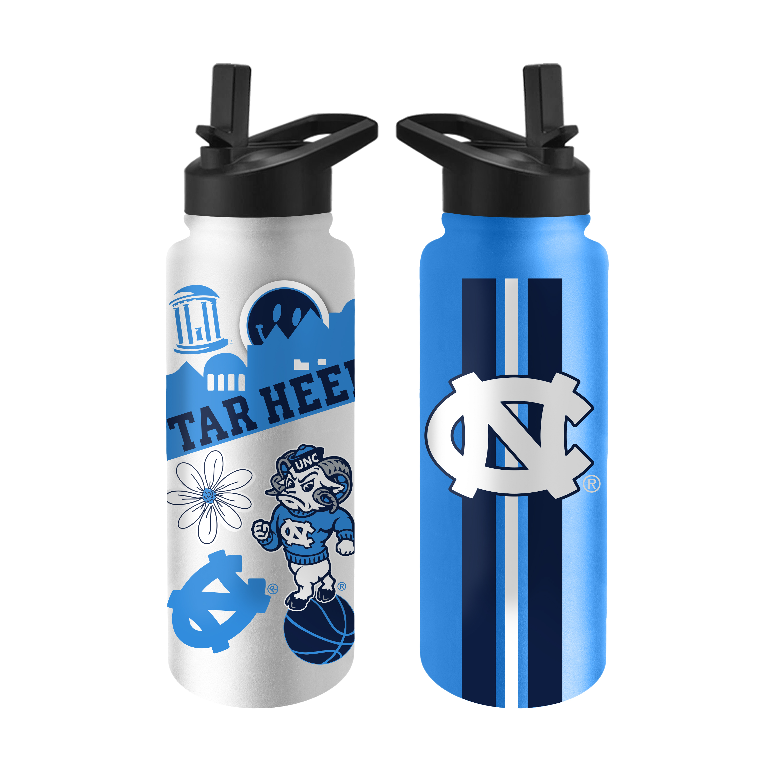 North Carolina Tar Heels Costco 34oz Quencher Bottle 2 Pack  