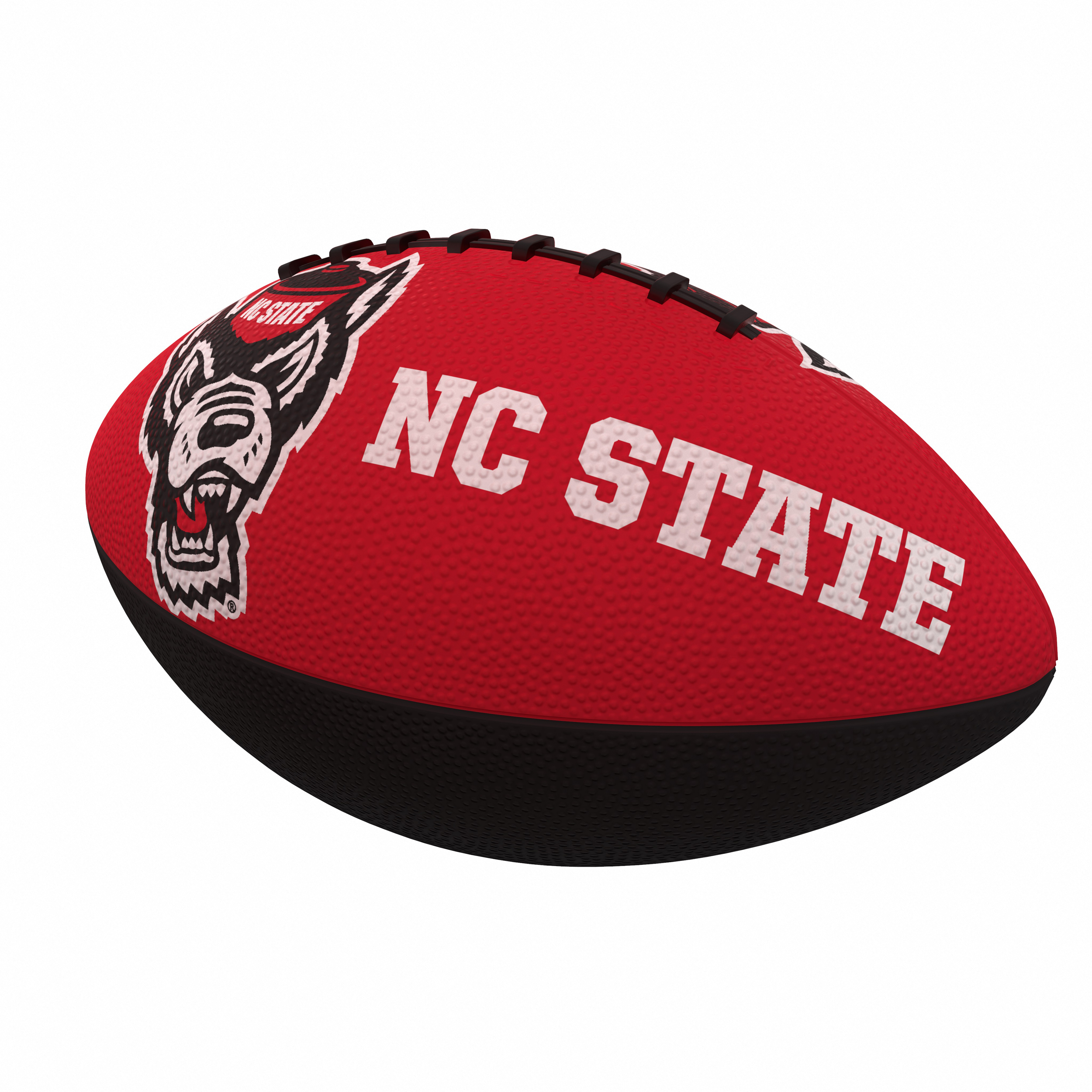 North Carolina State Wolfpack Combo Logo Junior-Size Rubber Football  
