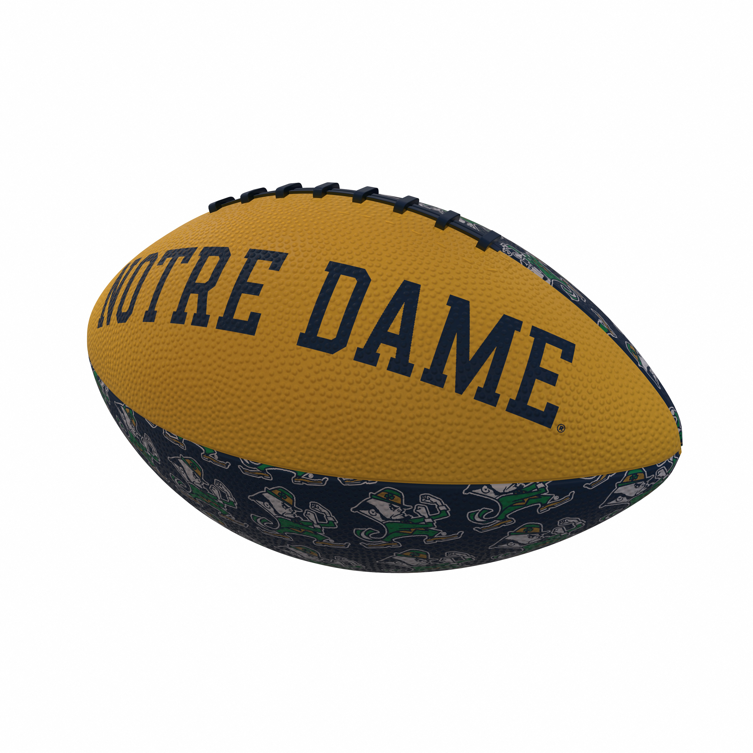 Notre Dame Fighting Irish Repeating Mini-Size Rubber Football  