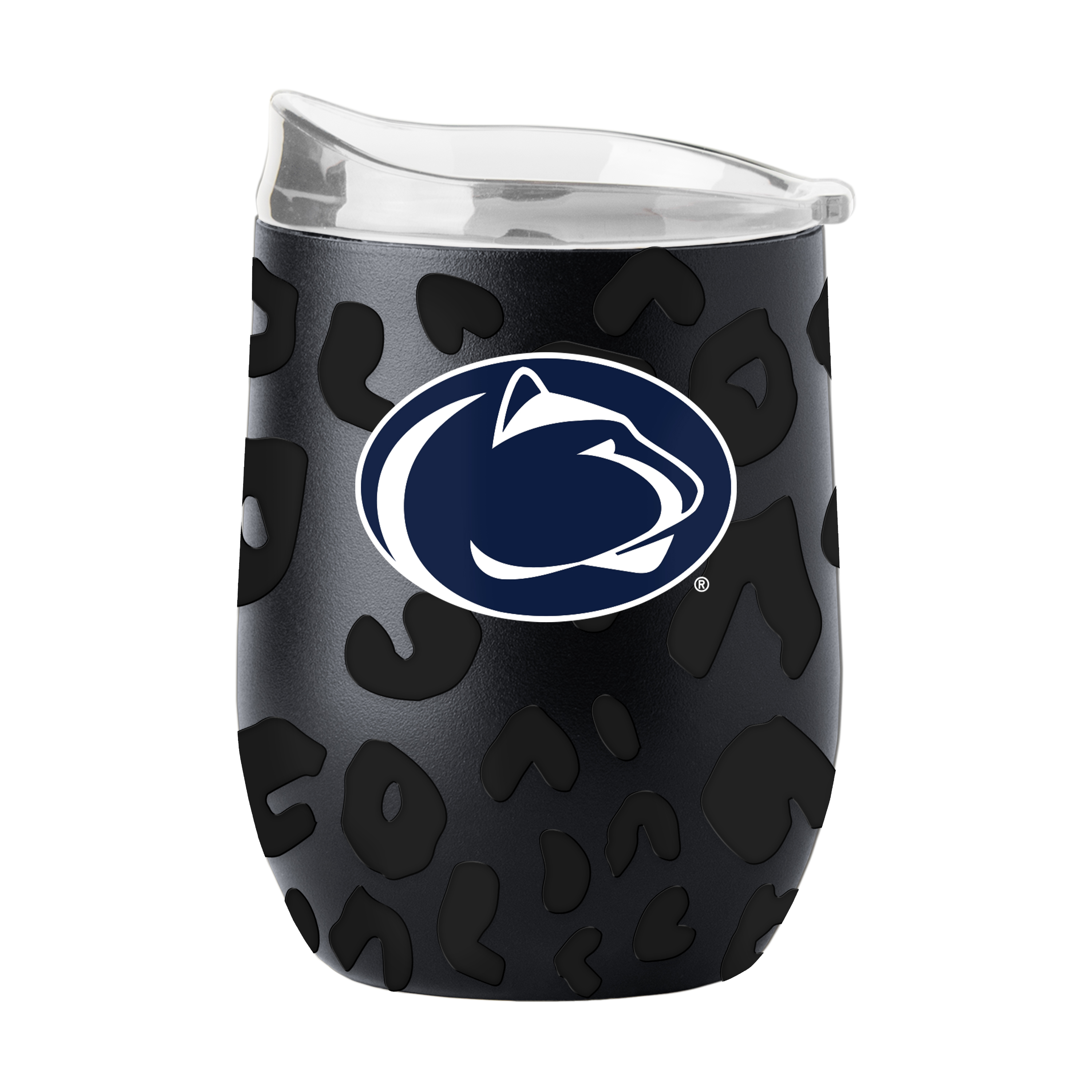 Penn State Nittany Lions Leopard 16oz Black Powdercoat Curved Beverage  