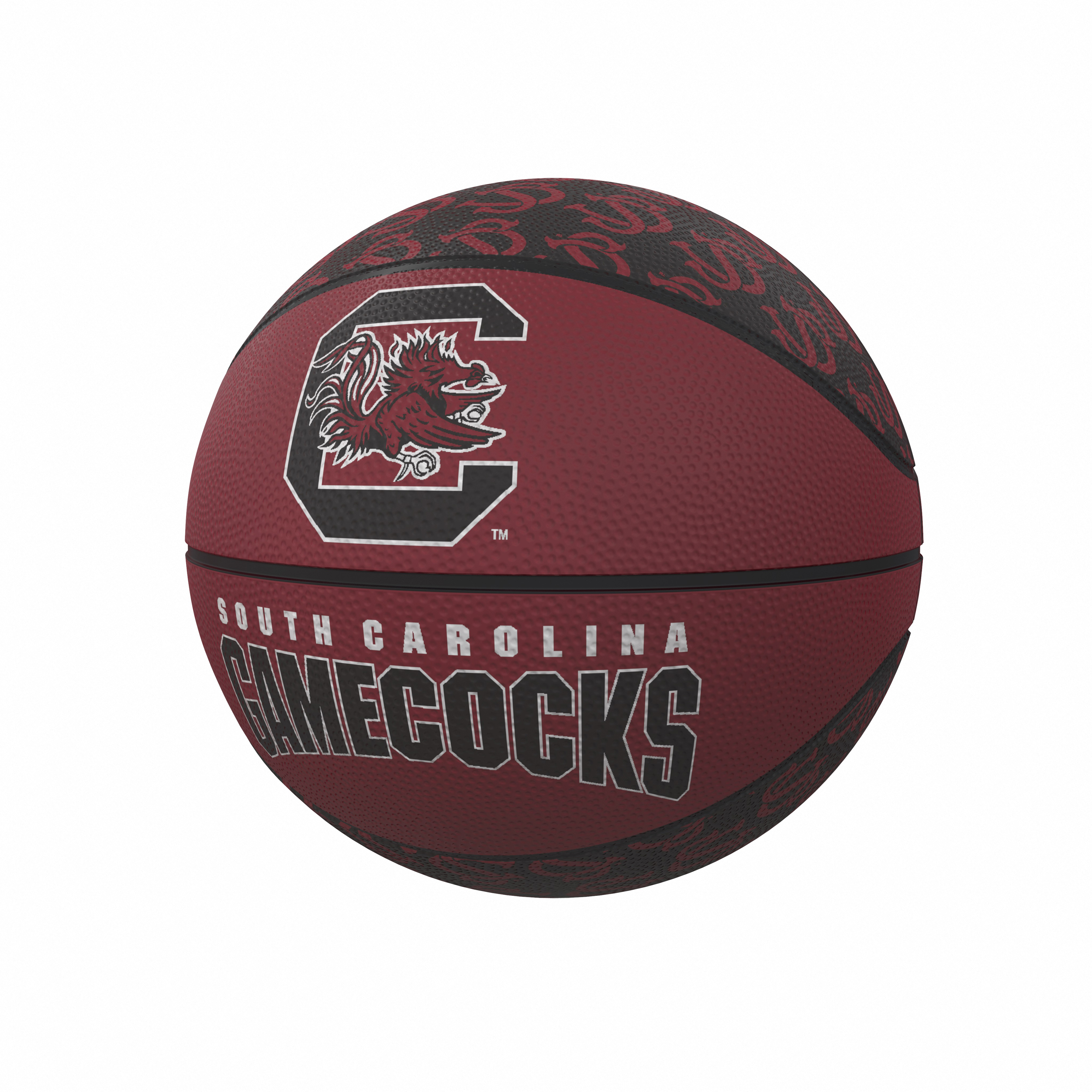 South Carolina Gamecocks Repeating Logo Mini-Size Rubber Basketball  