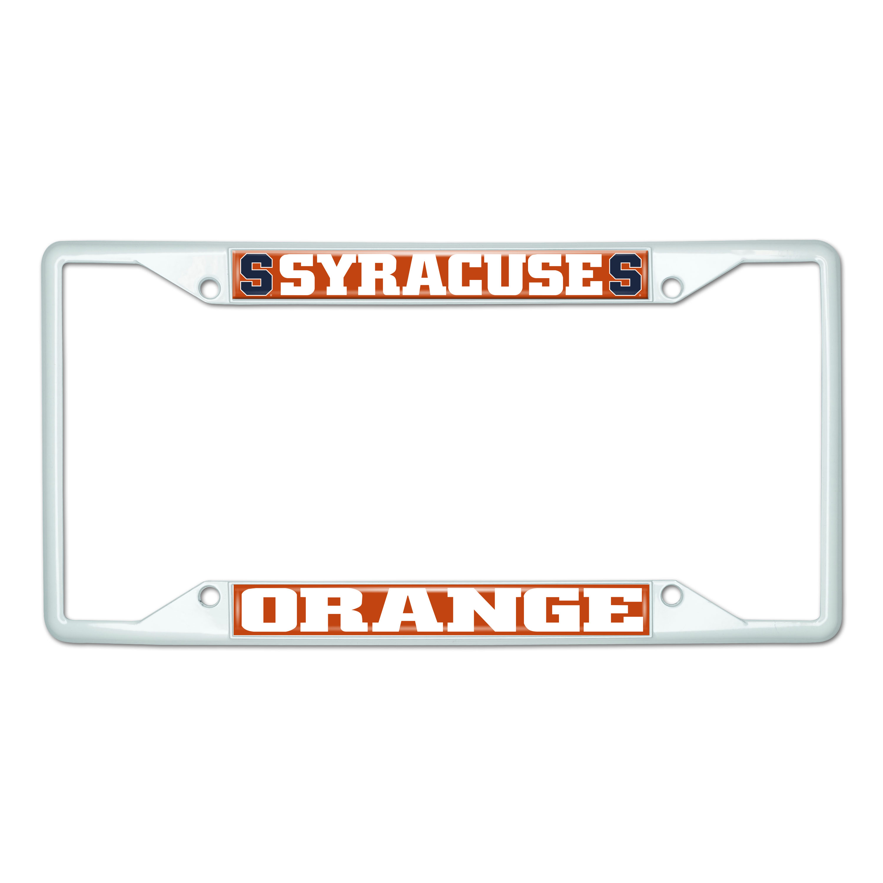 Syracuse Orange University-White License Plate  