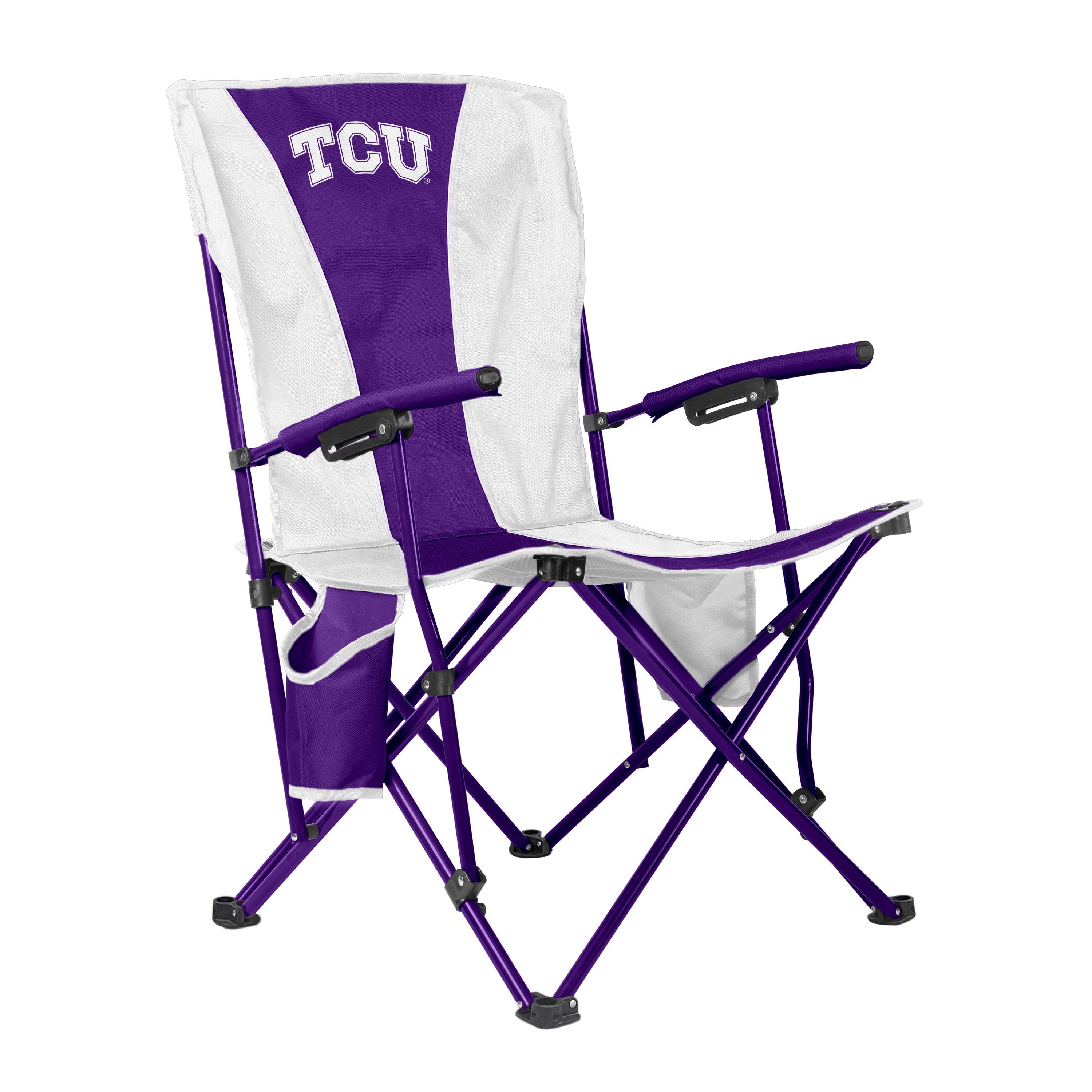 TCU Horned Frogs Big Boy  Hard Arm Folding Chair - Tailgate - Camping 