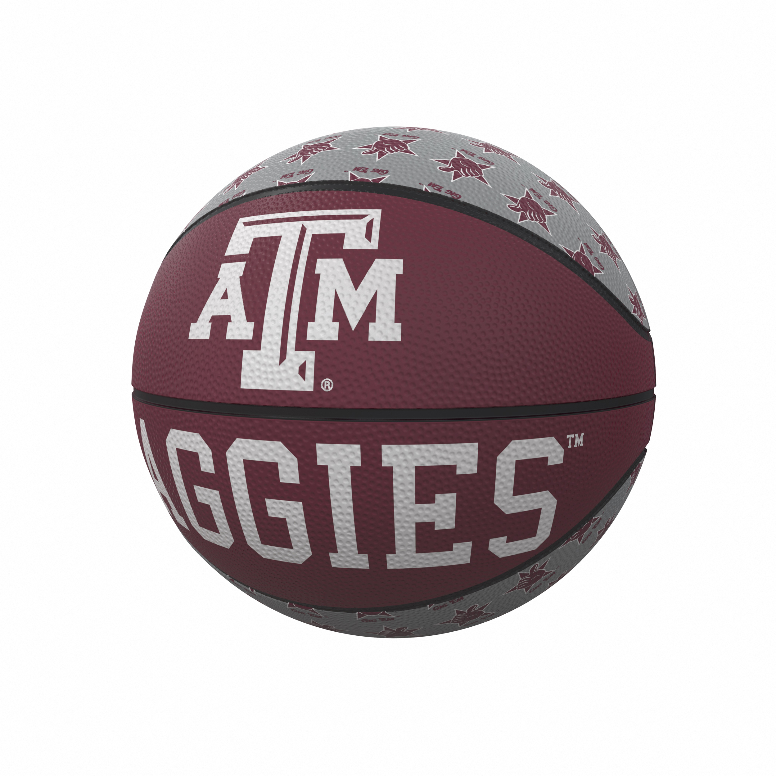 Texas A&M Aggies Repeating Logo Mini-Size Rubber Basketball  