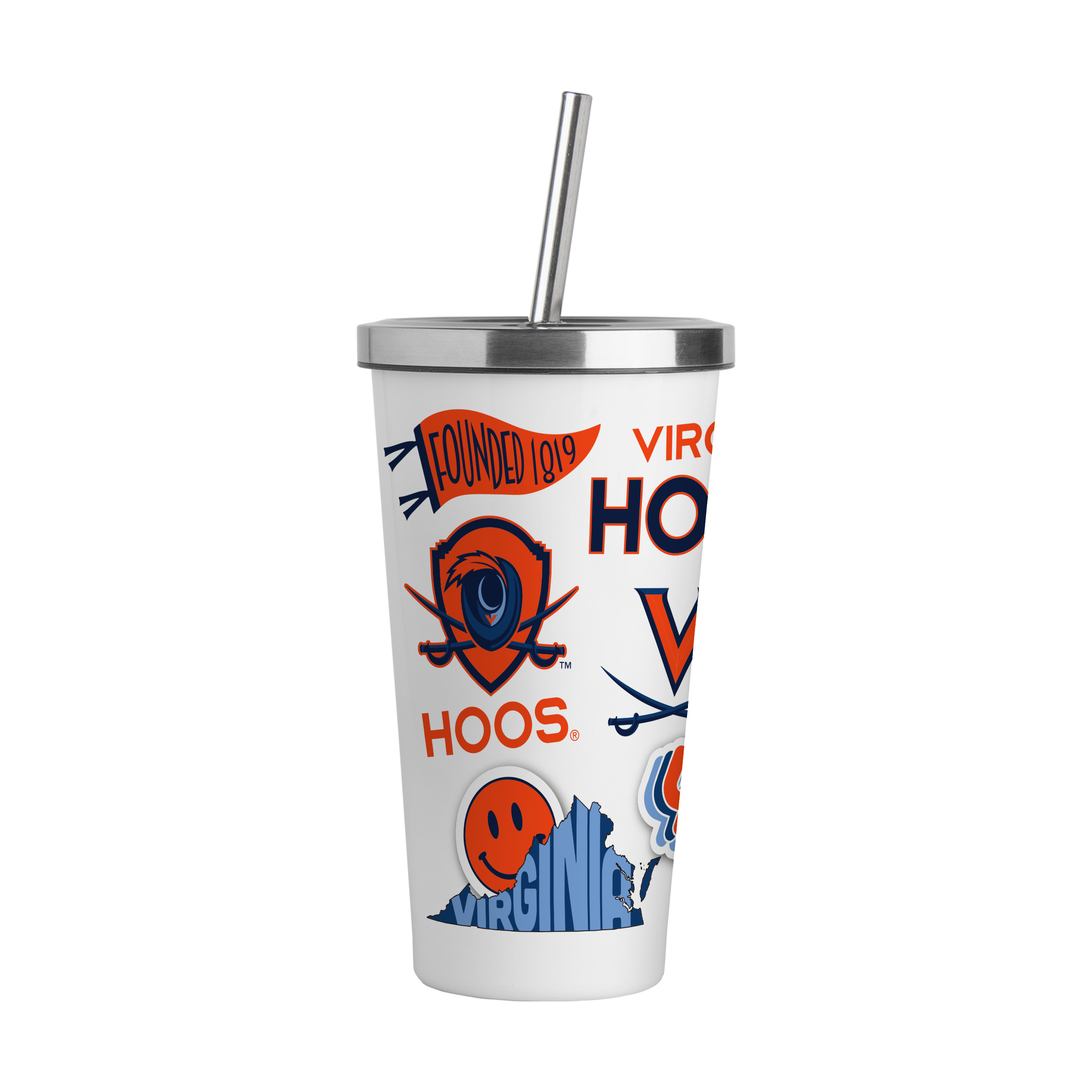 Virginia Cavaliers 20oz Native Stainless Straw Tumbler  