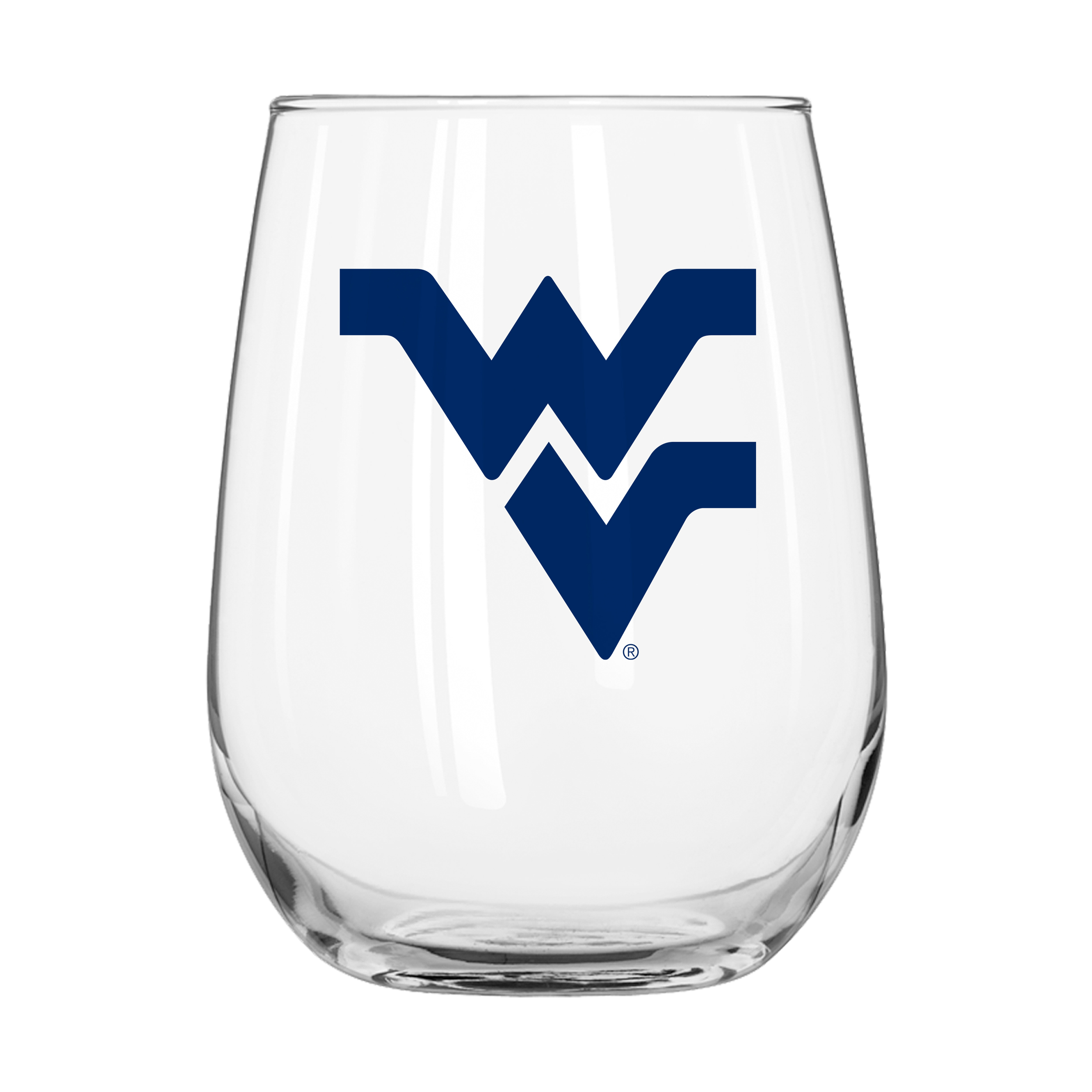 West Virginia 16oz Gameday Curved Beverage Glass  