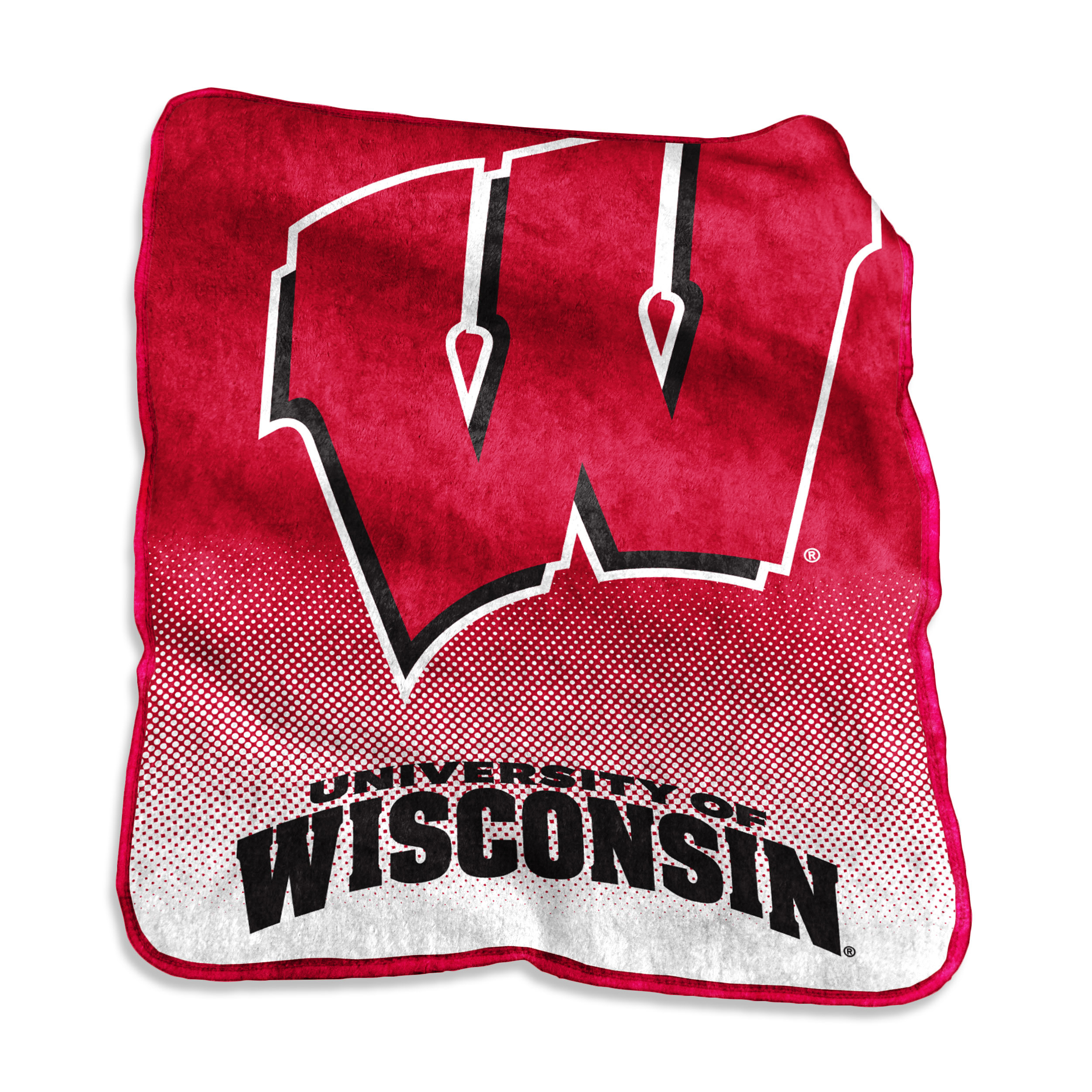 Wisconsin Badgers Raschel Throw  