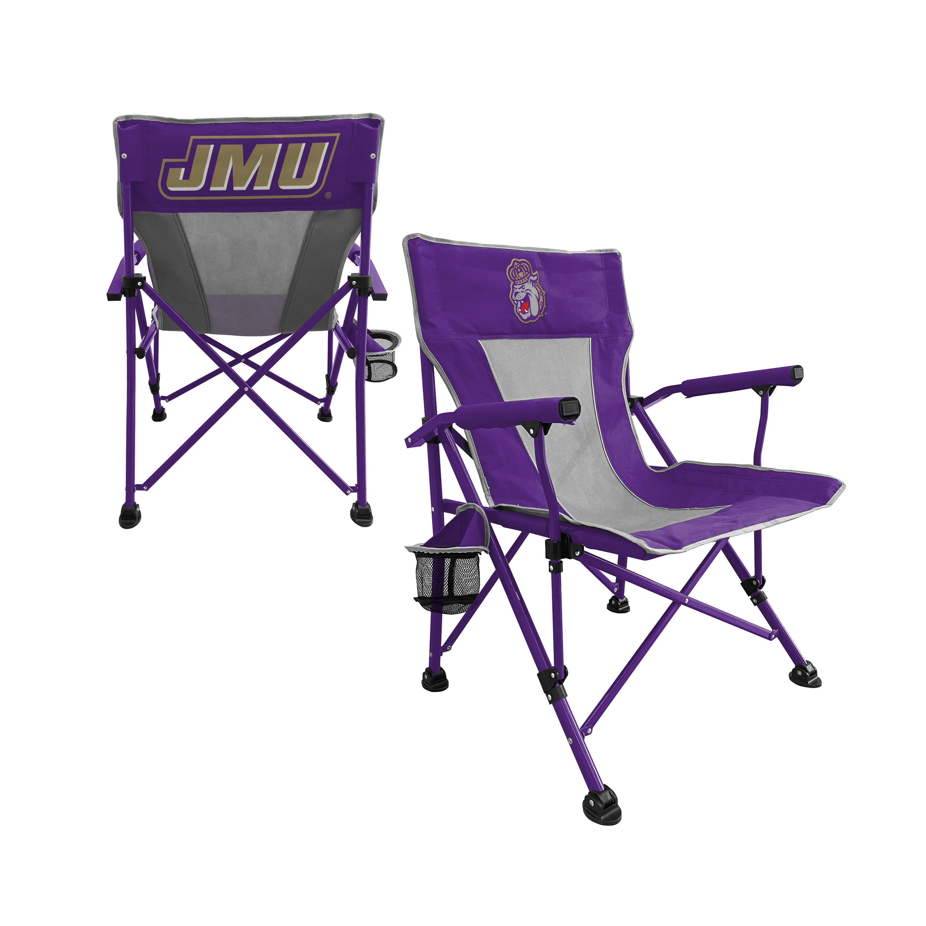 James Madison Dukes Hard Arm Folding Chair - Tailgate - Camping 