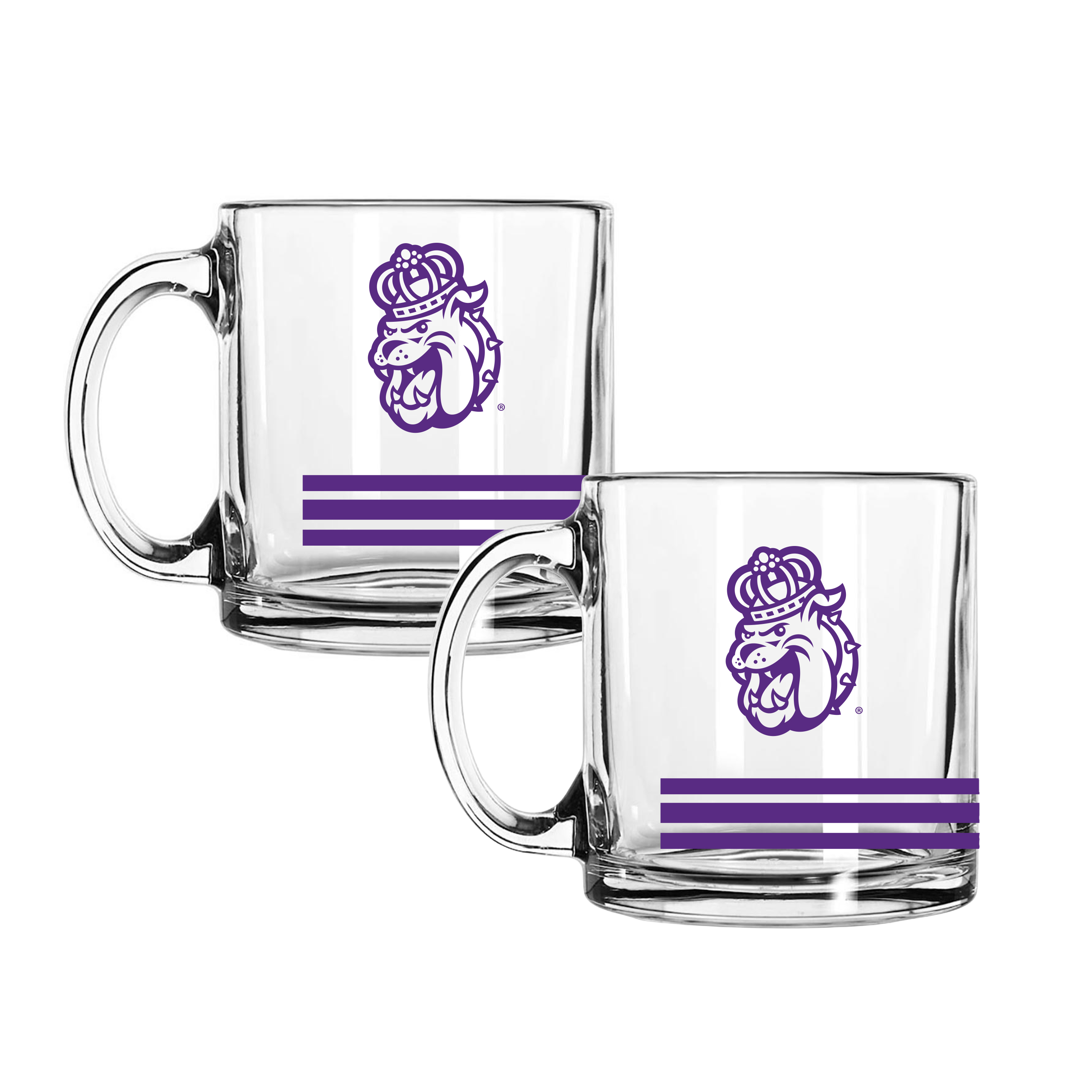 James Madison 13oz Holiday Glass Mug 2 Pack  