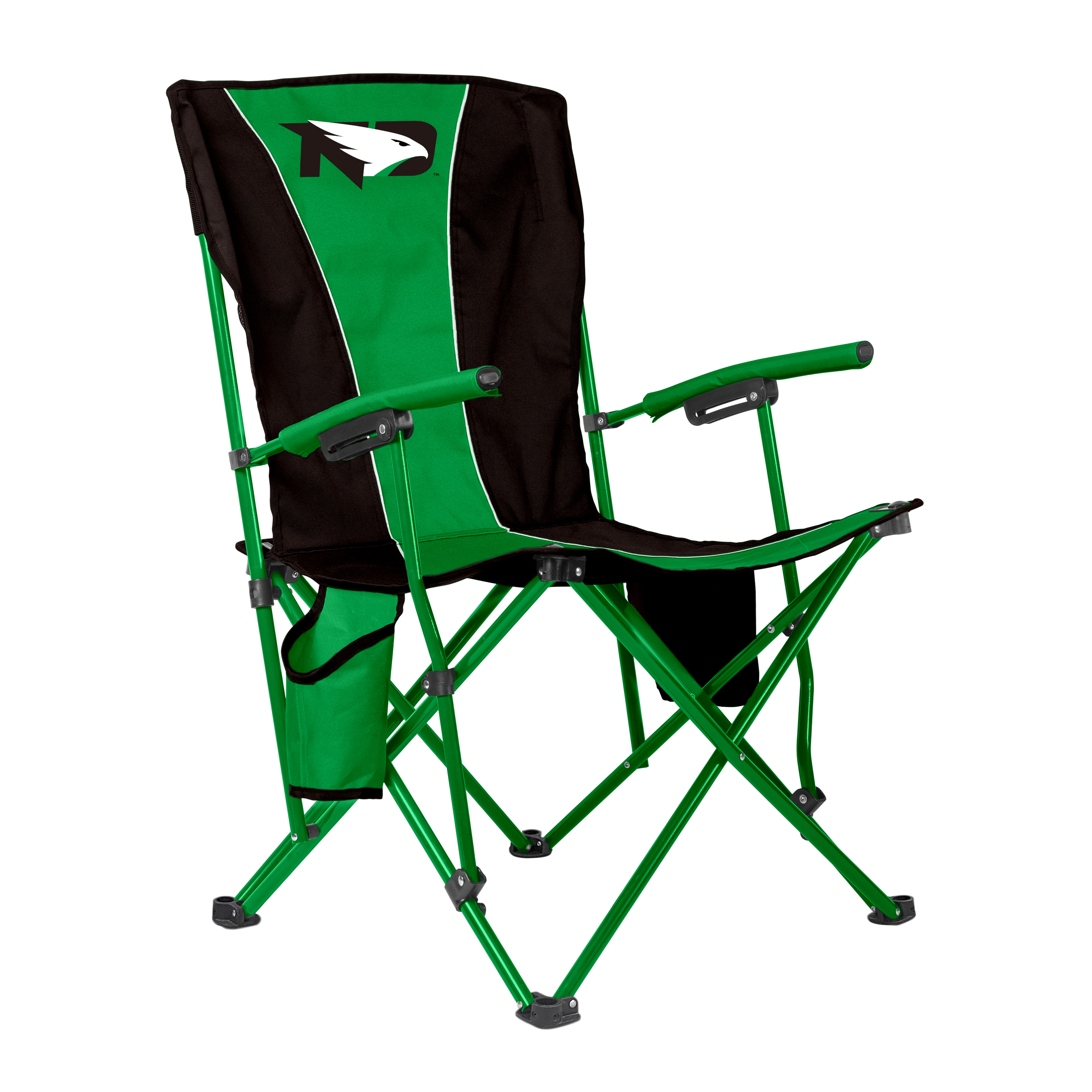 North Dakota Fighting Hawks Big Boy  Hard Arm Folding Chair - Tailgate - Camping 