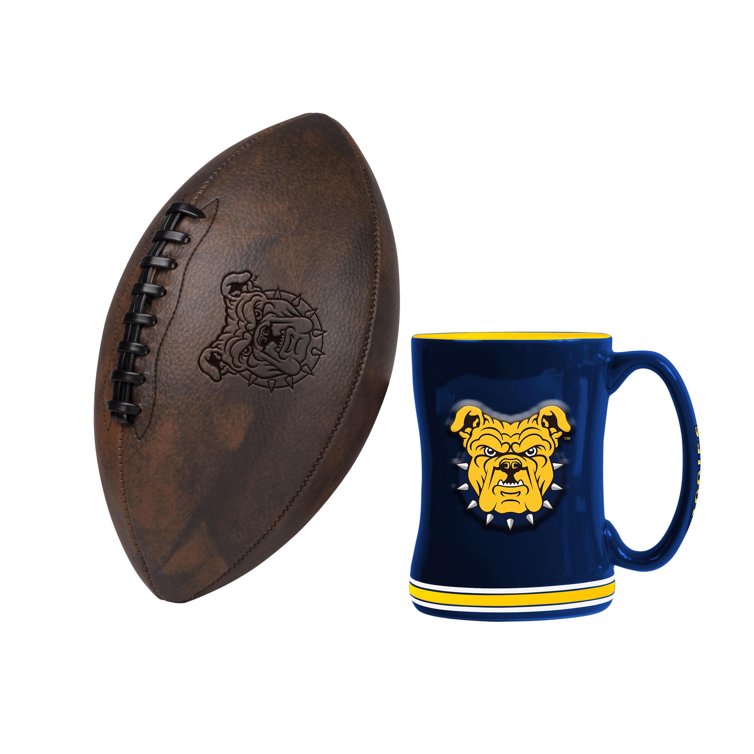 North Carolina A&T Mini  Holiday Football & Relief Mug Set