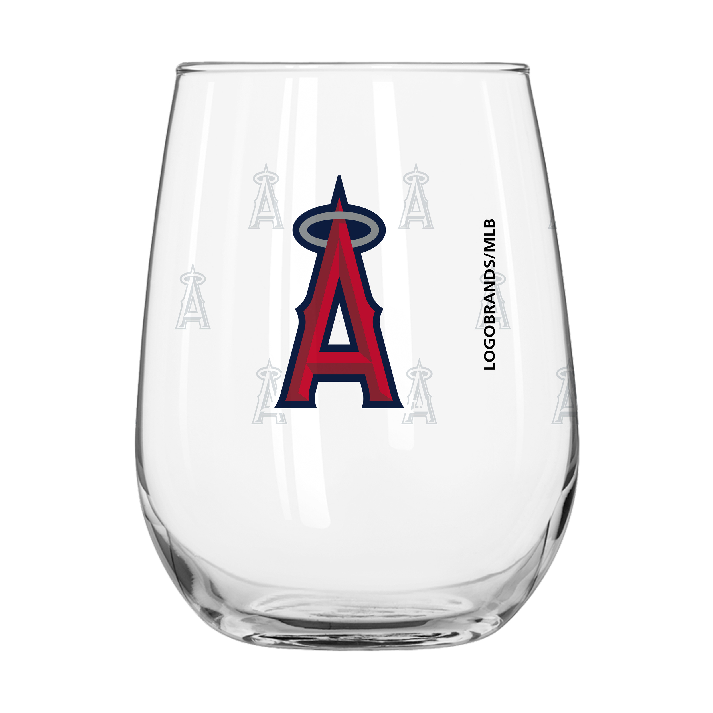 Los Angeles Angels 16oz Satin Etch Curved Beverage Glass  