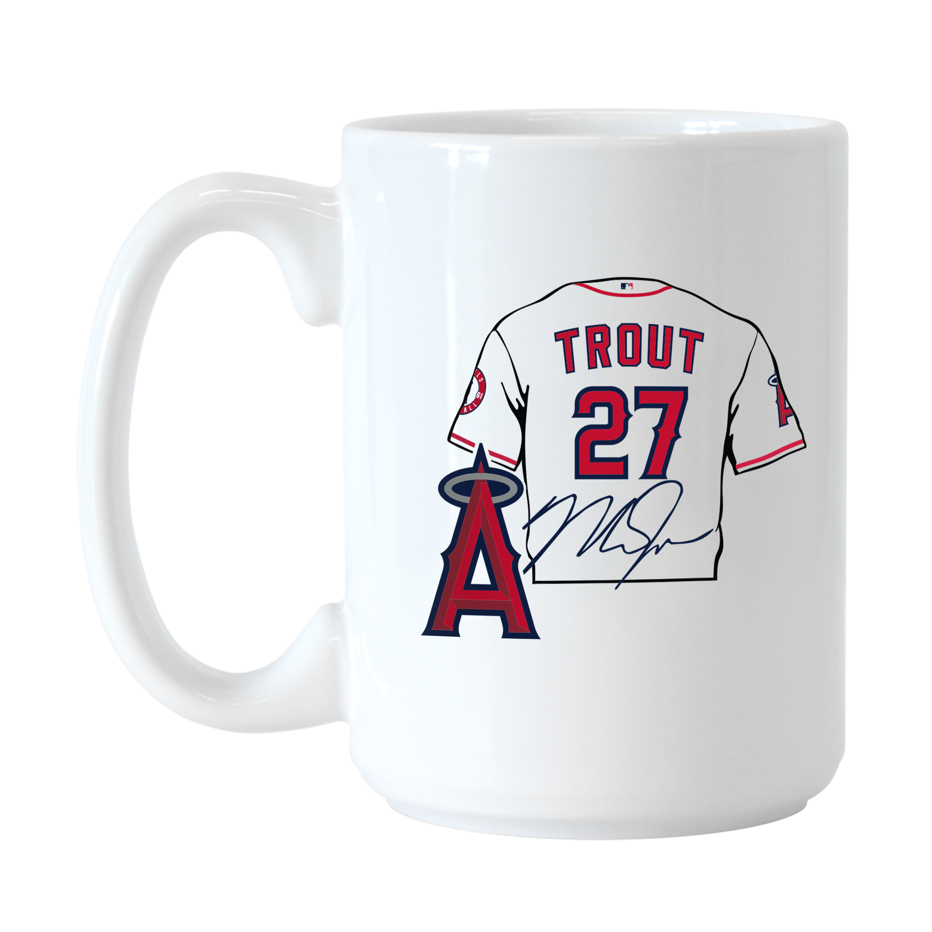 Los Angeles Angels Mike Trout Jersey 15oz Sublimated Mug  