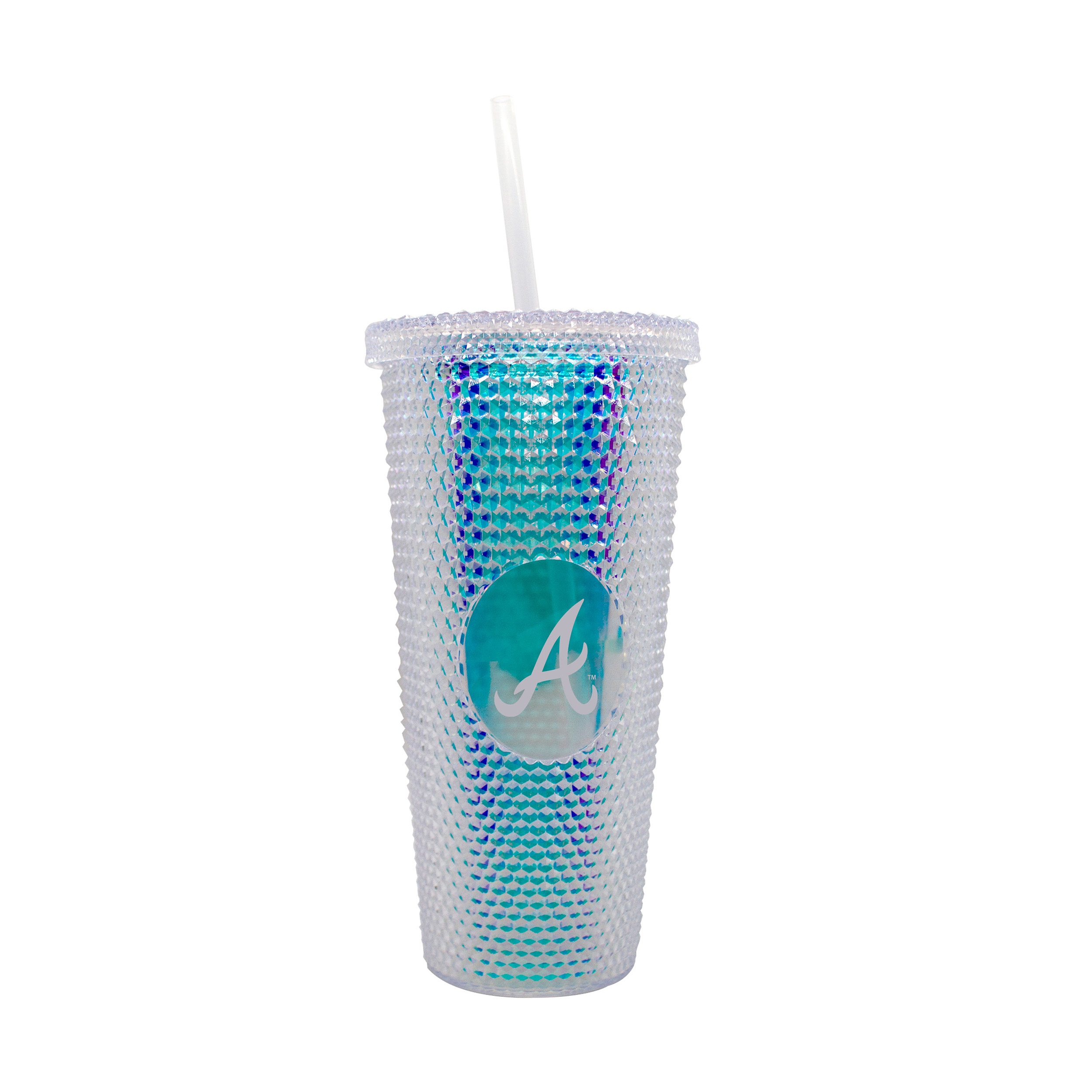 Atlanta Braves 24oz Iridescent Studded Tumbler  